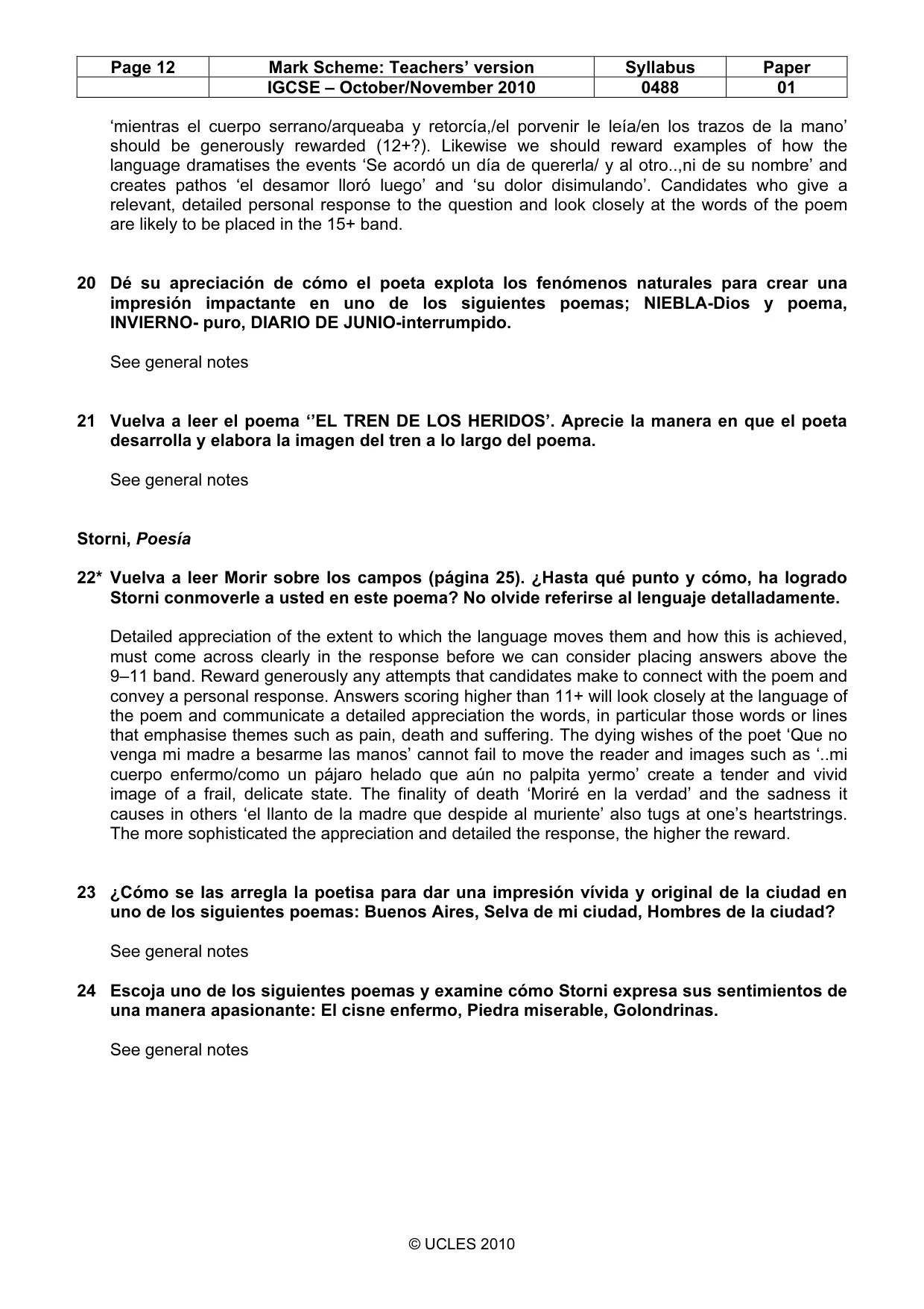Mark scheme, page 12 of 12