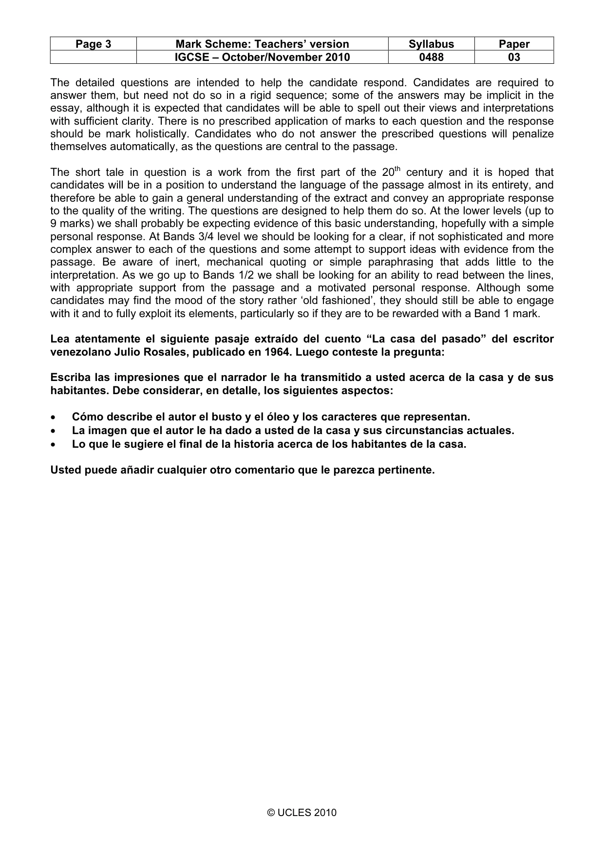 Mark scheme, page 3 of 6