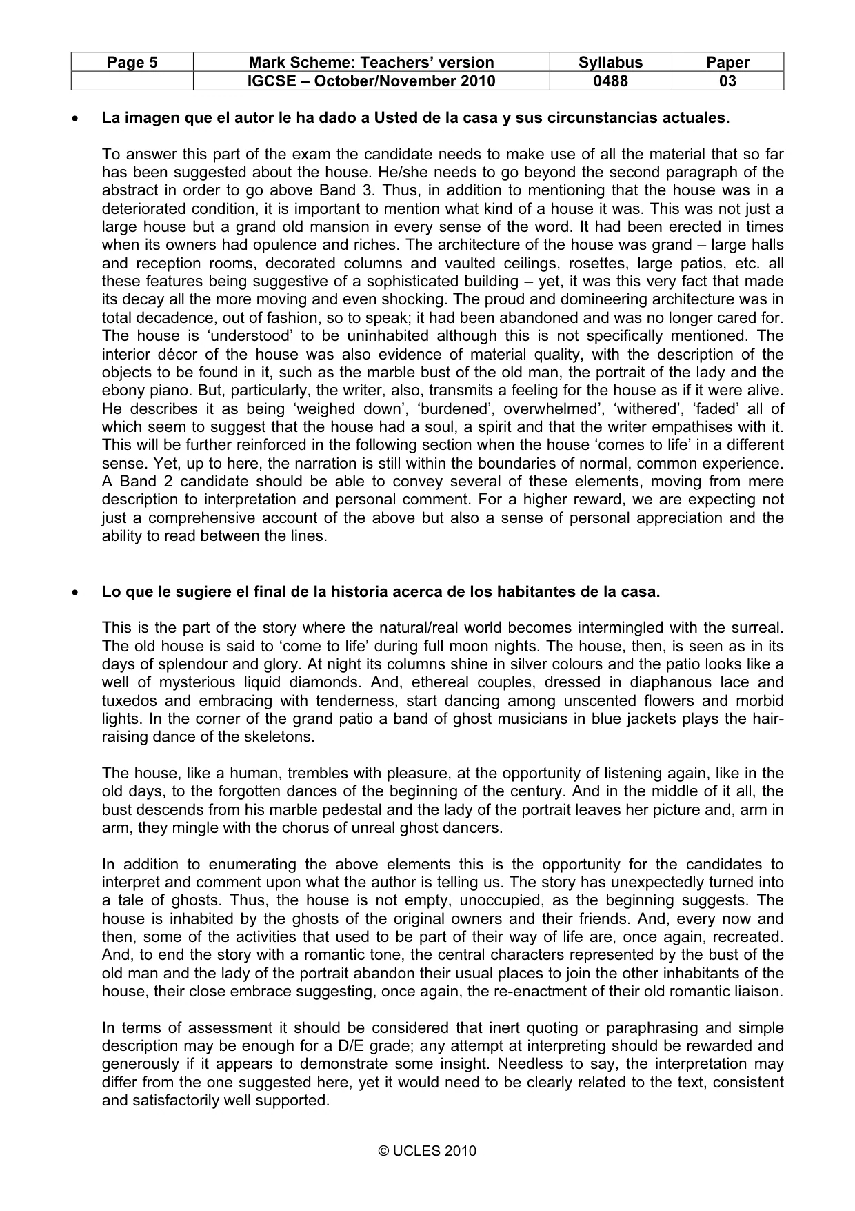 Mark scheme, page 5 of 6