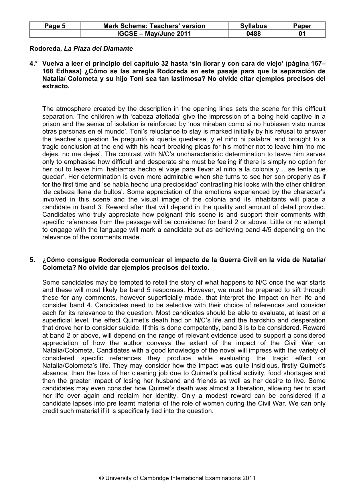 Mark scheme, page 5 of 18