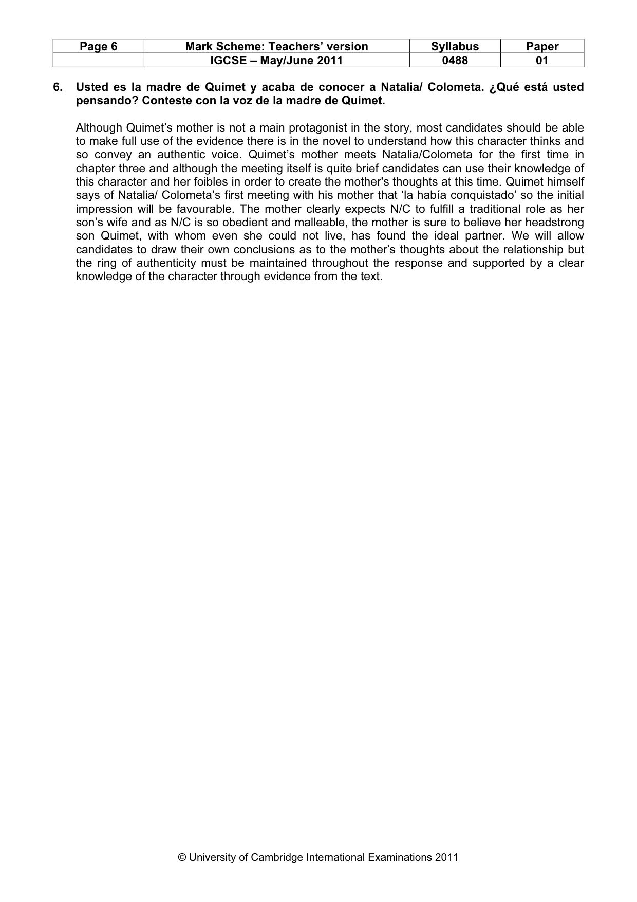 Mark scheme, page 6 of 18