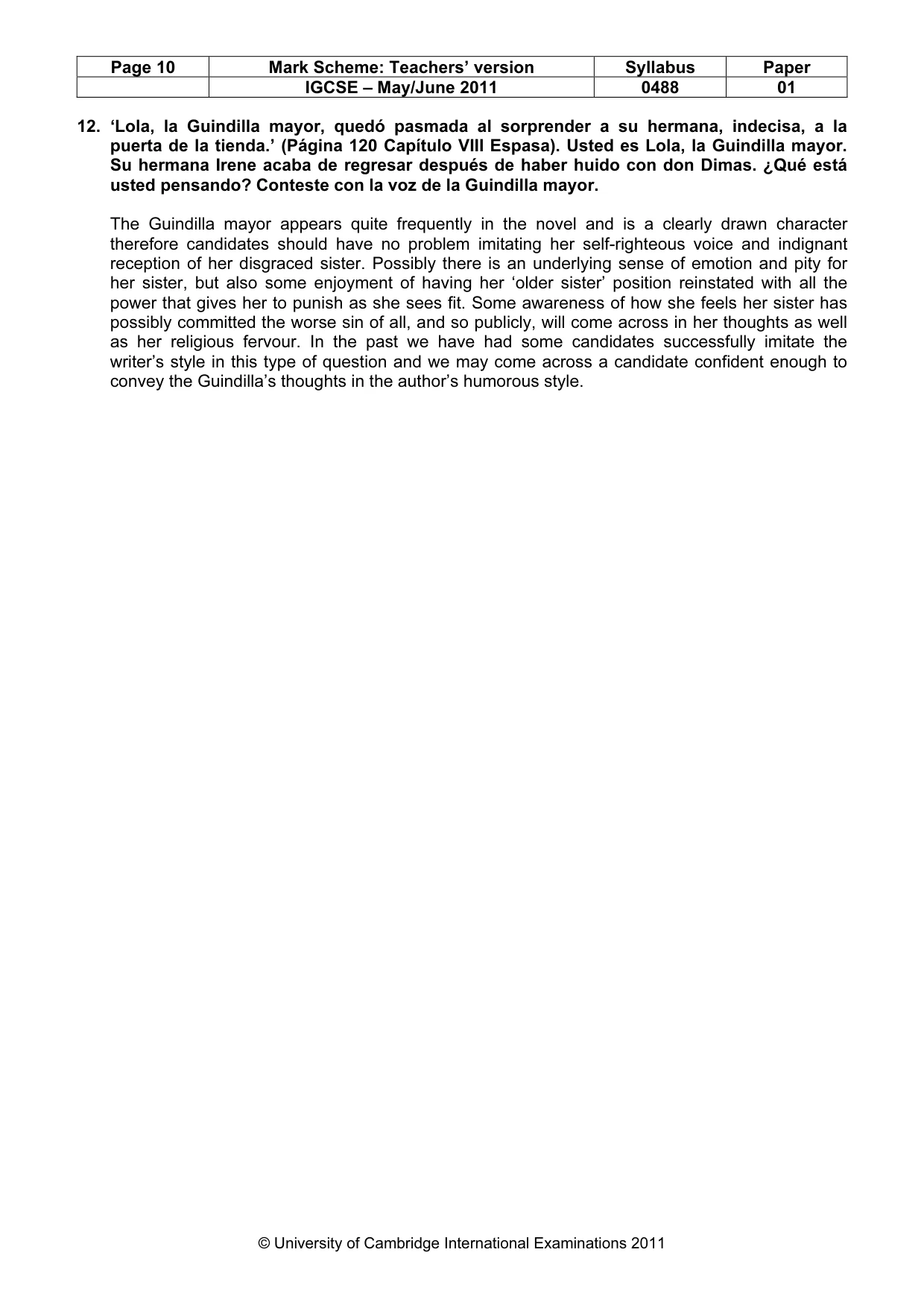Mark scheme, page 10 of 18