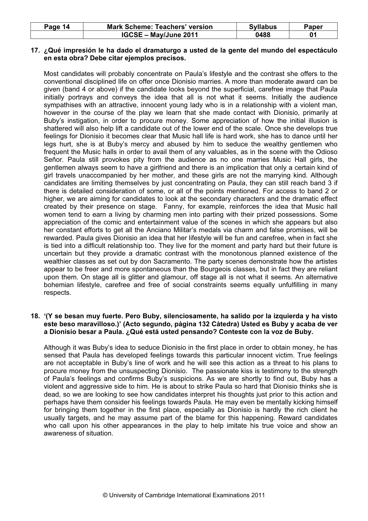 Mark scheme, page 14 of 18