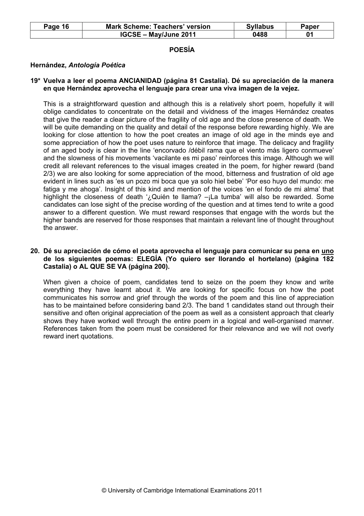 Mark scheme, page 16 of 18