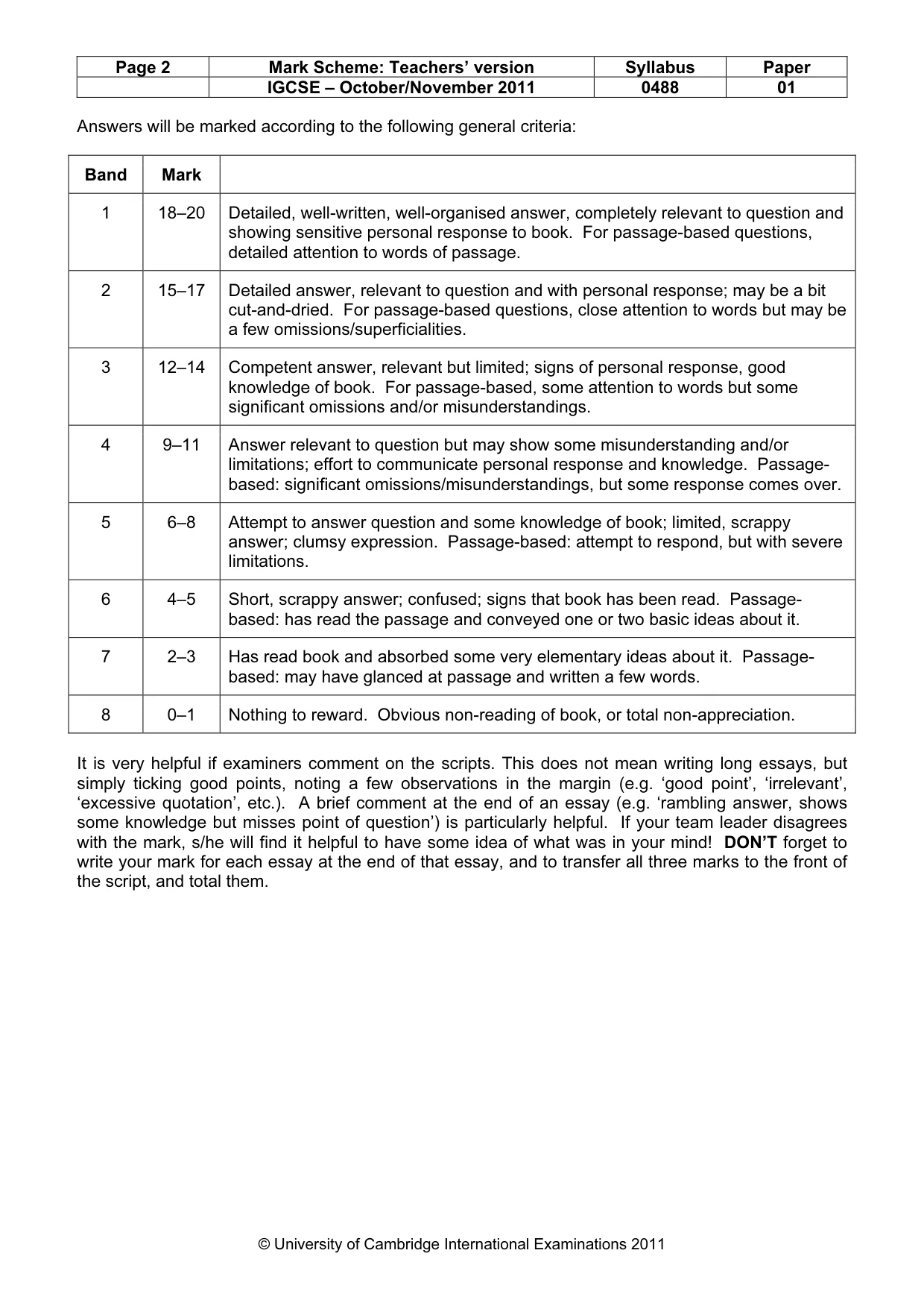 Mark scheme, page 2 of 16