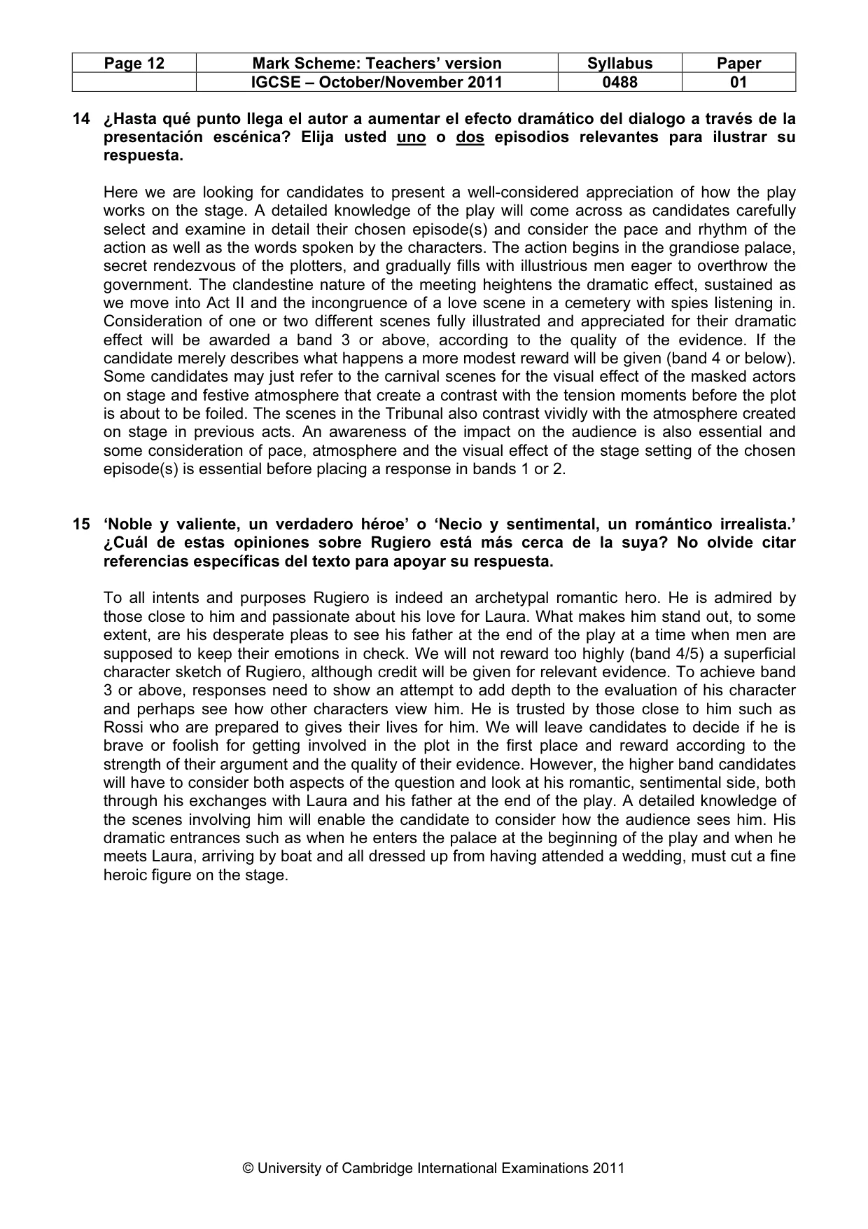 Mark scheme, page 12 of 16