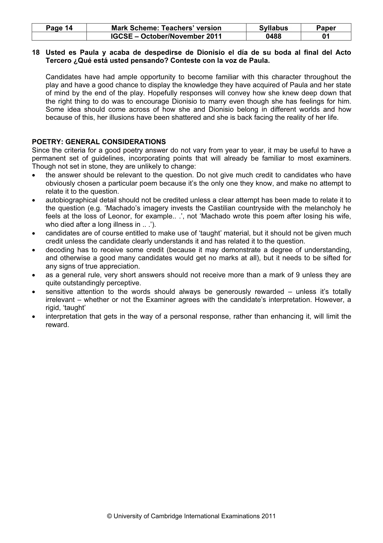 Mark scheme, page 14 of 16