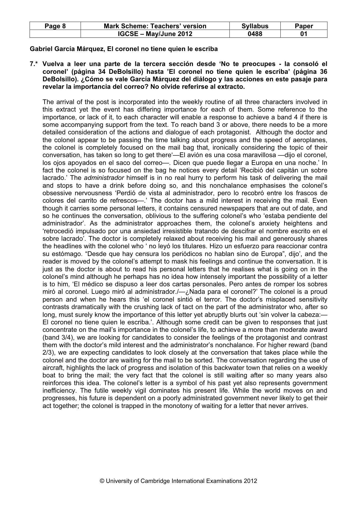 Mark scheme, page 8 of 20