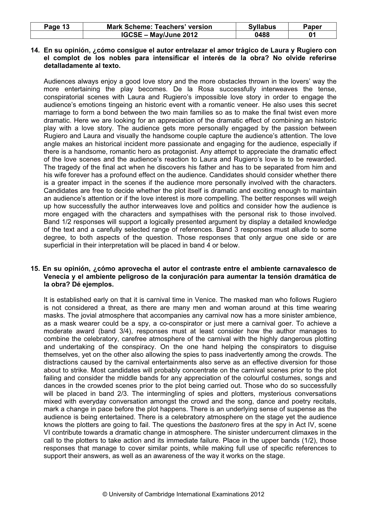 Mark scheme, page 13 of 20