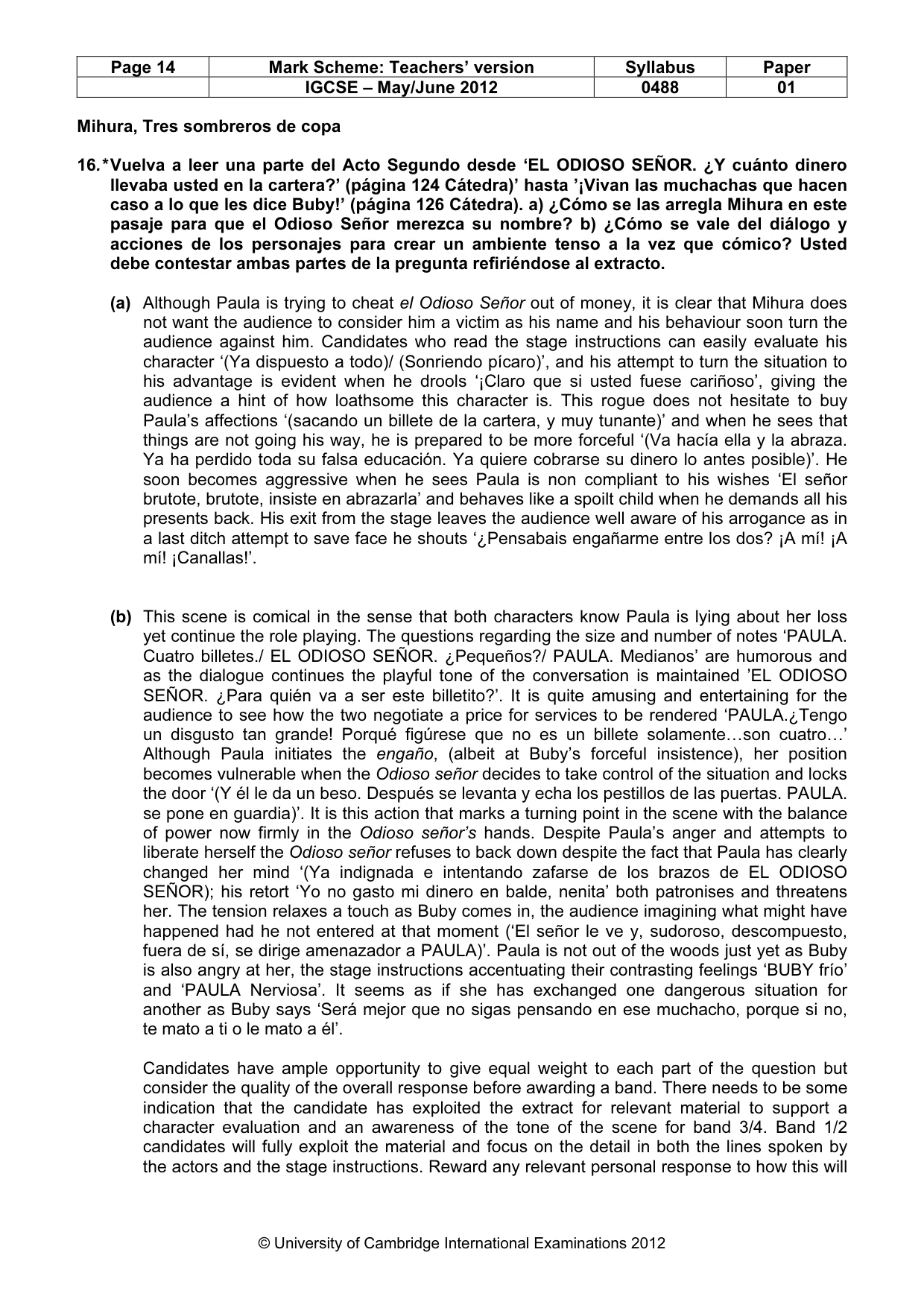 Mark scheme, page 14 of 20