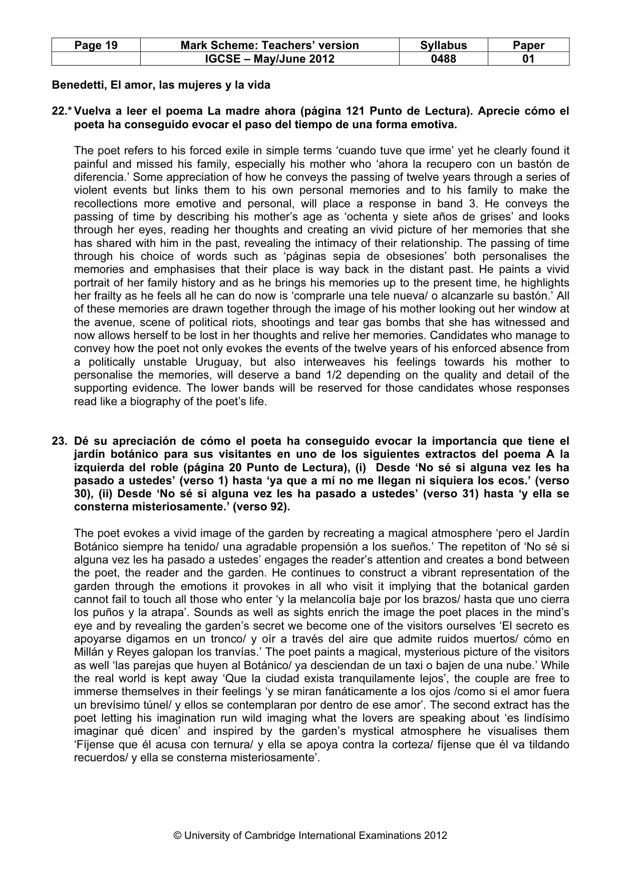 Mark scheme, page 19 of 20