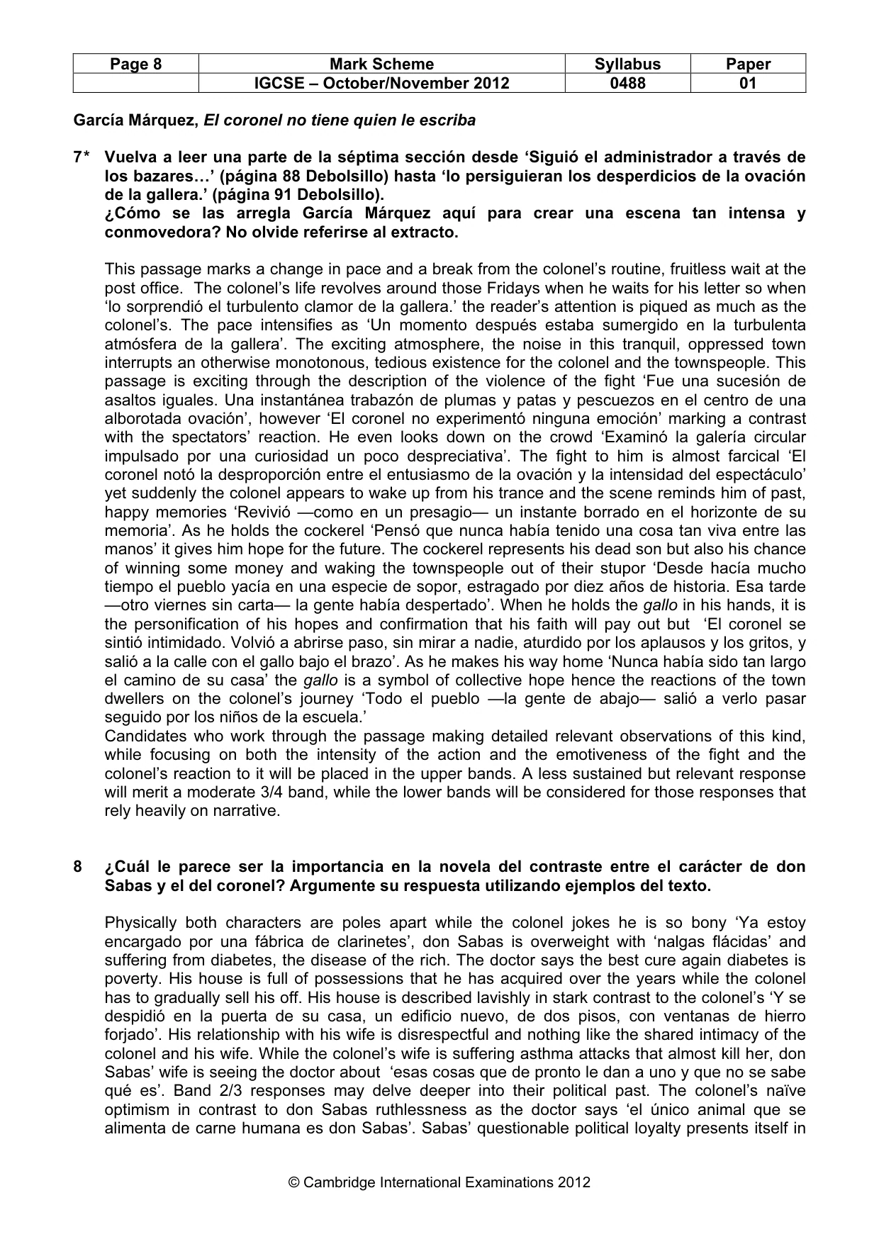 Mark scheme, page 8 of 18