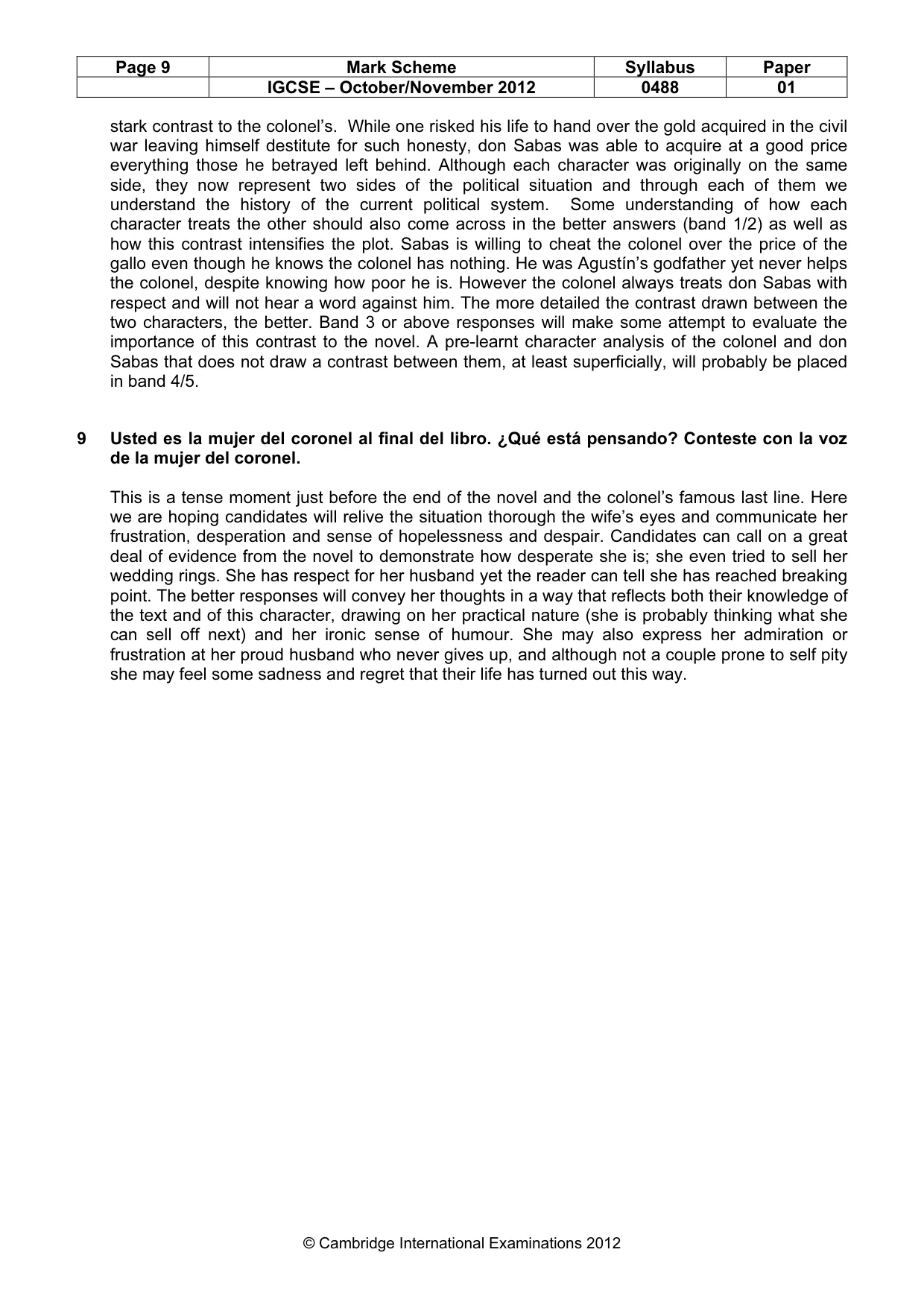 Mark scheme, page 9 of 18