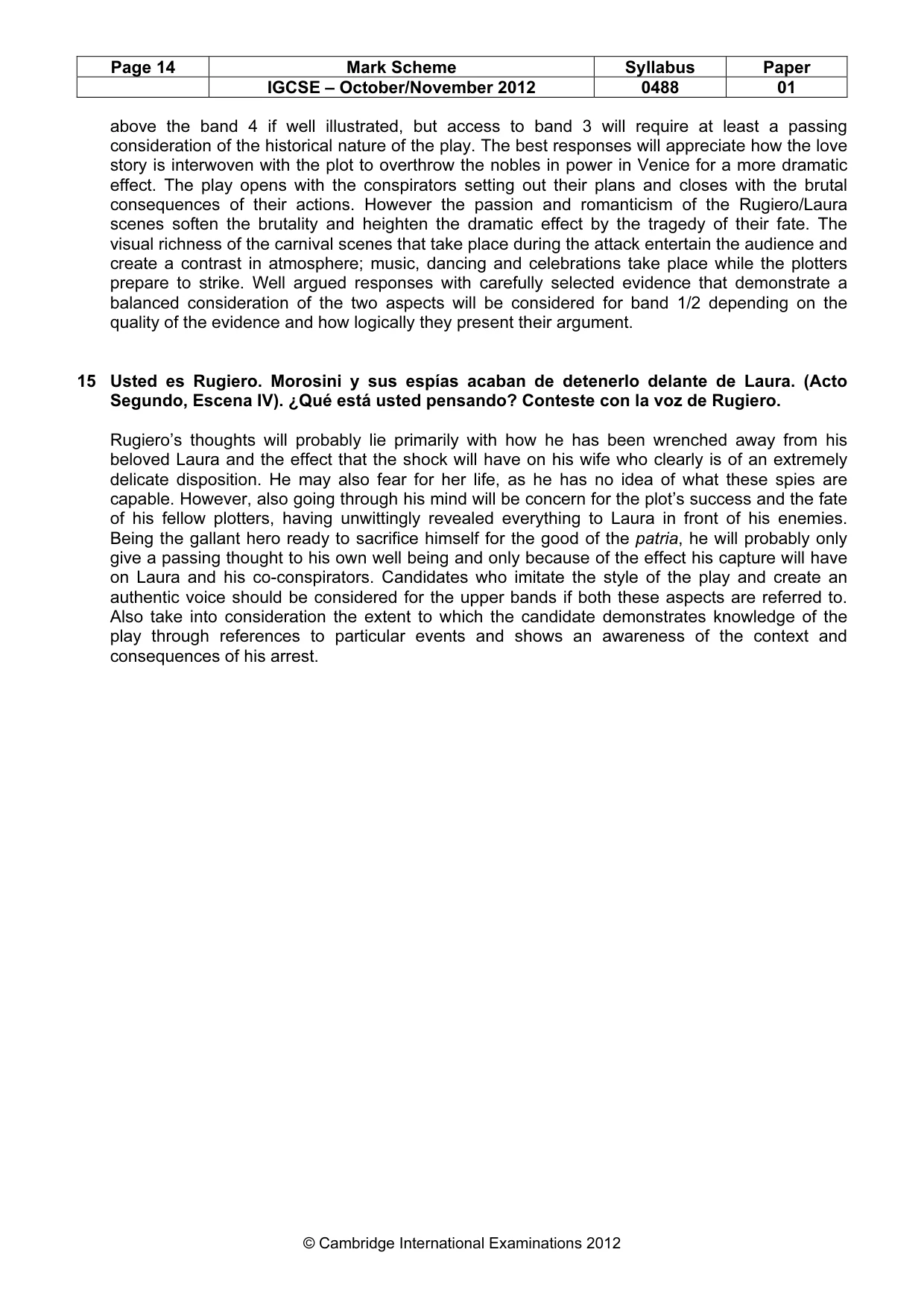 Mark scheme, page 14 of 18