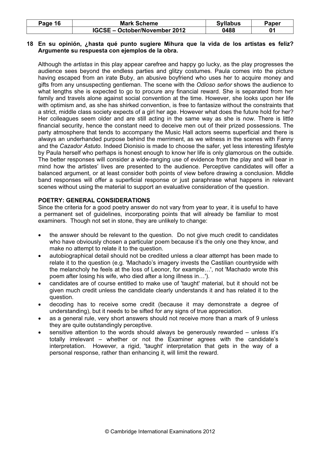 Mark scheme, page 16 of 18