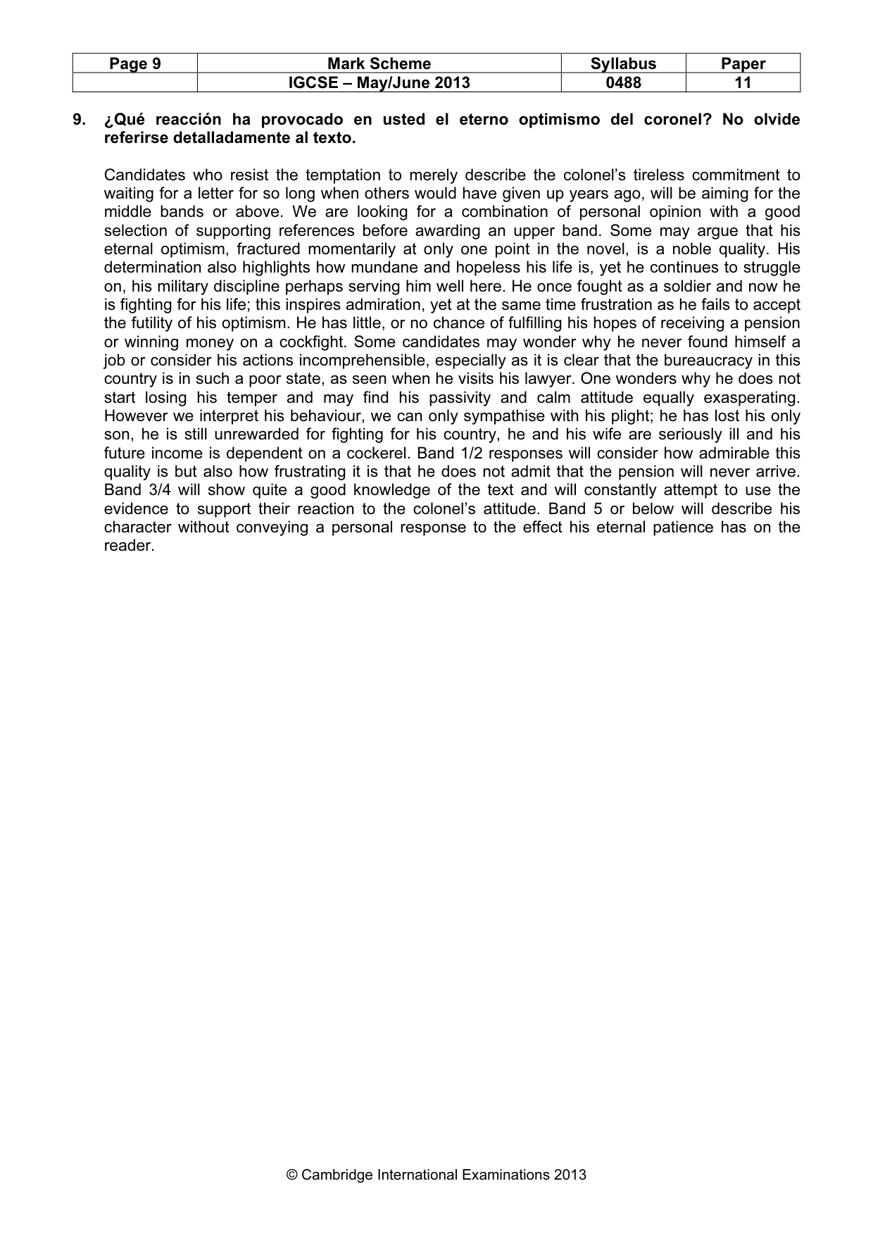 Mark scheme, page 9 of 17