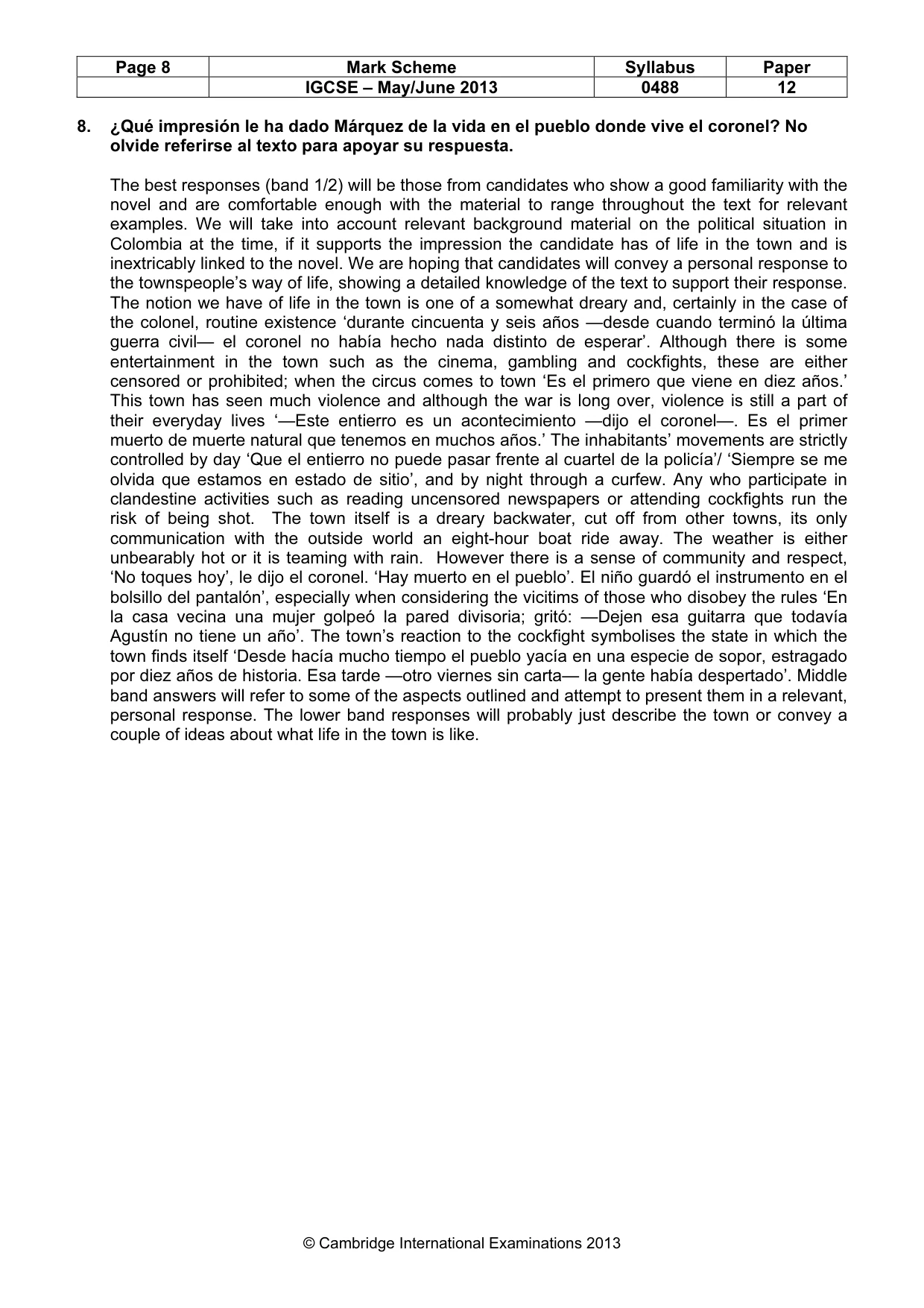 Mark scheme, page 8 of 17