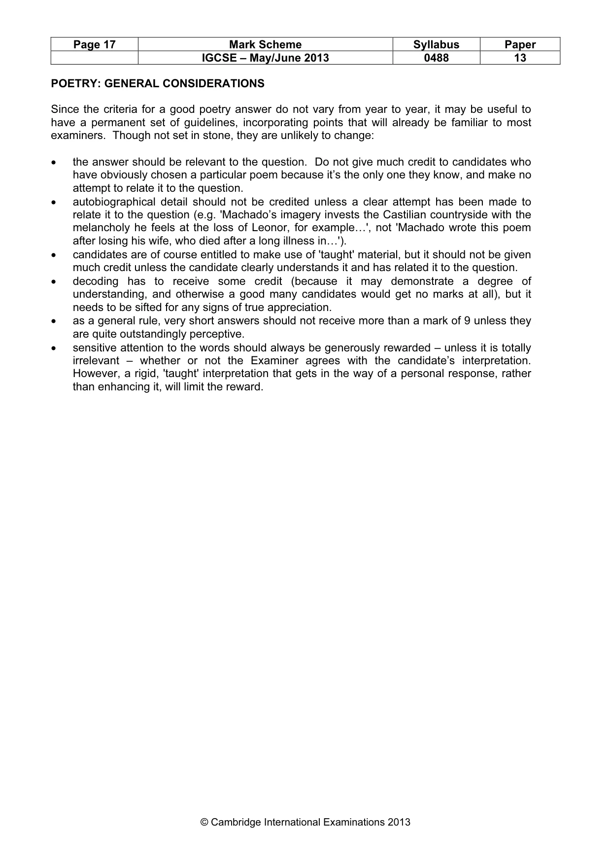 Mark scheme, page 17 of 19