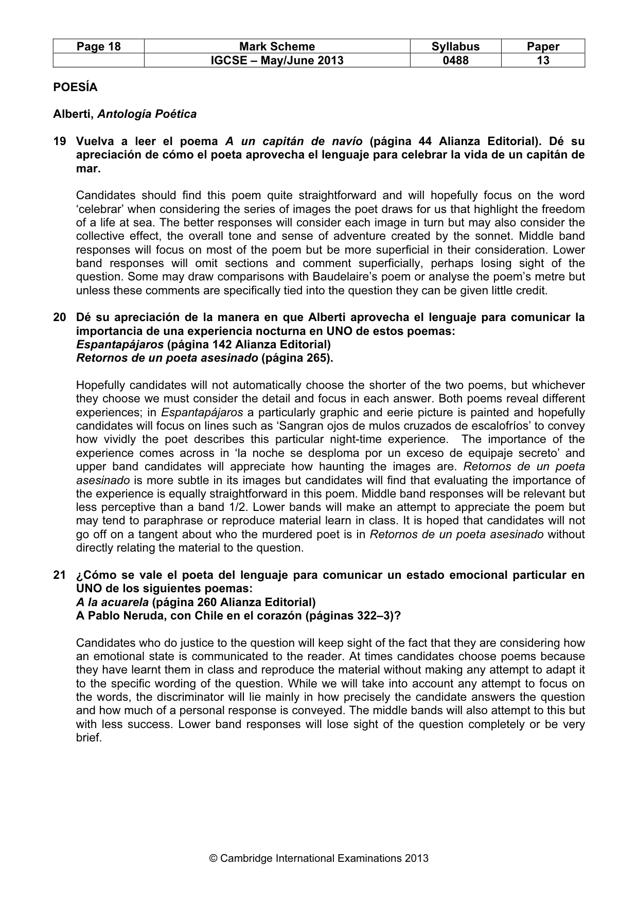 Mark scheme, page 18 of 19