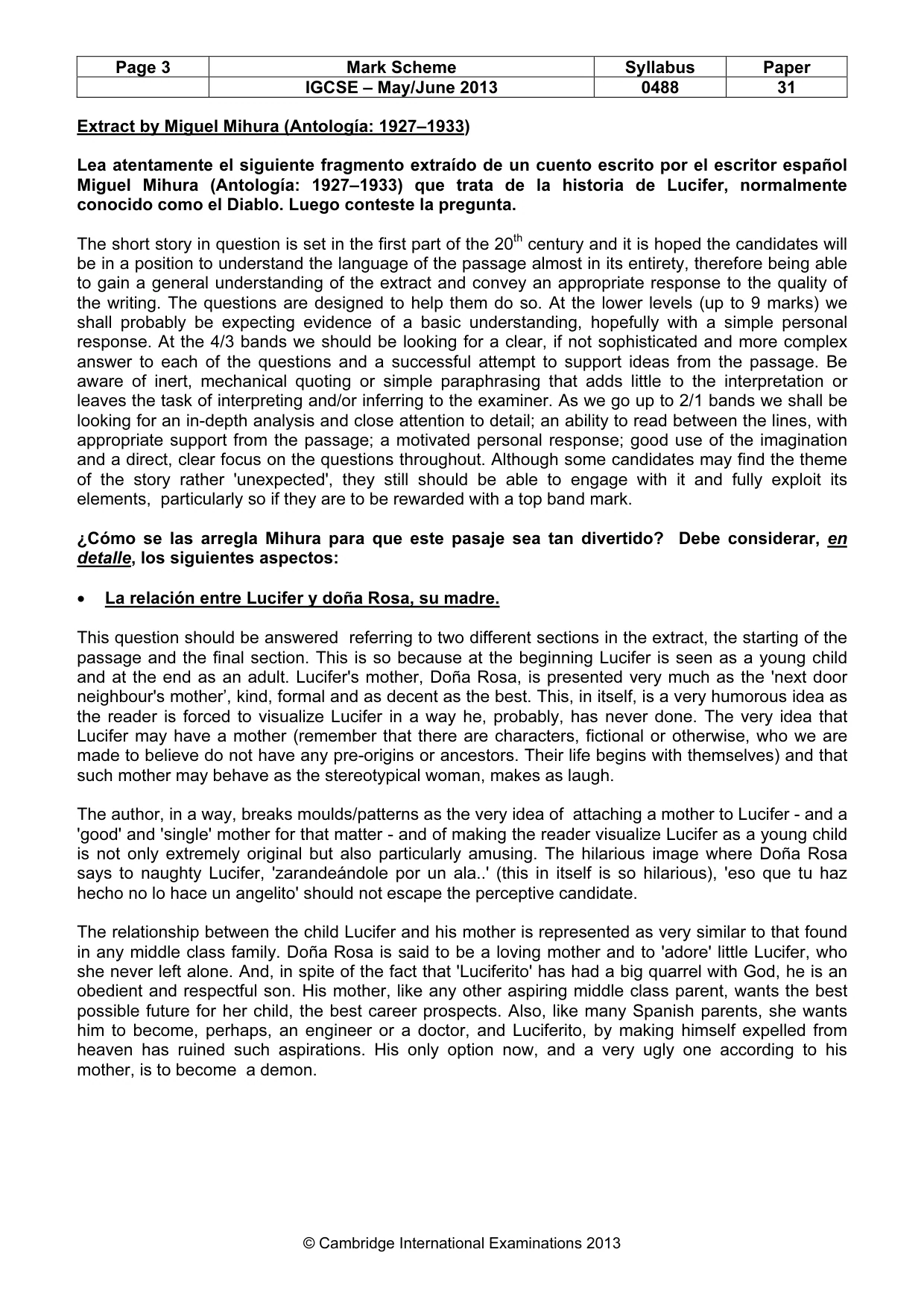 Mark scheme, page 3 of 5