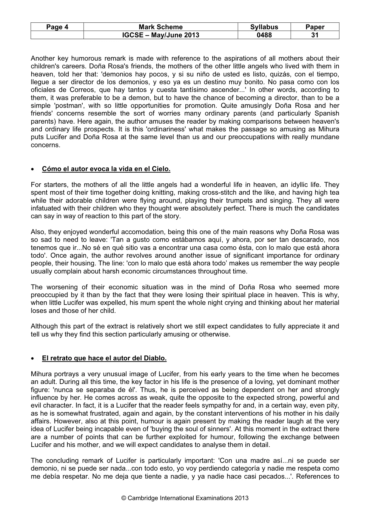 Mark scheme, page 4 of 5
