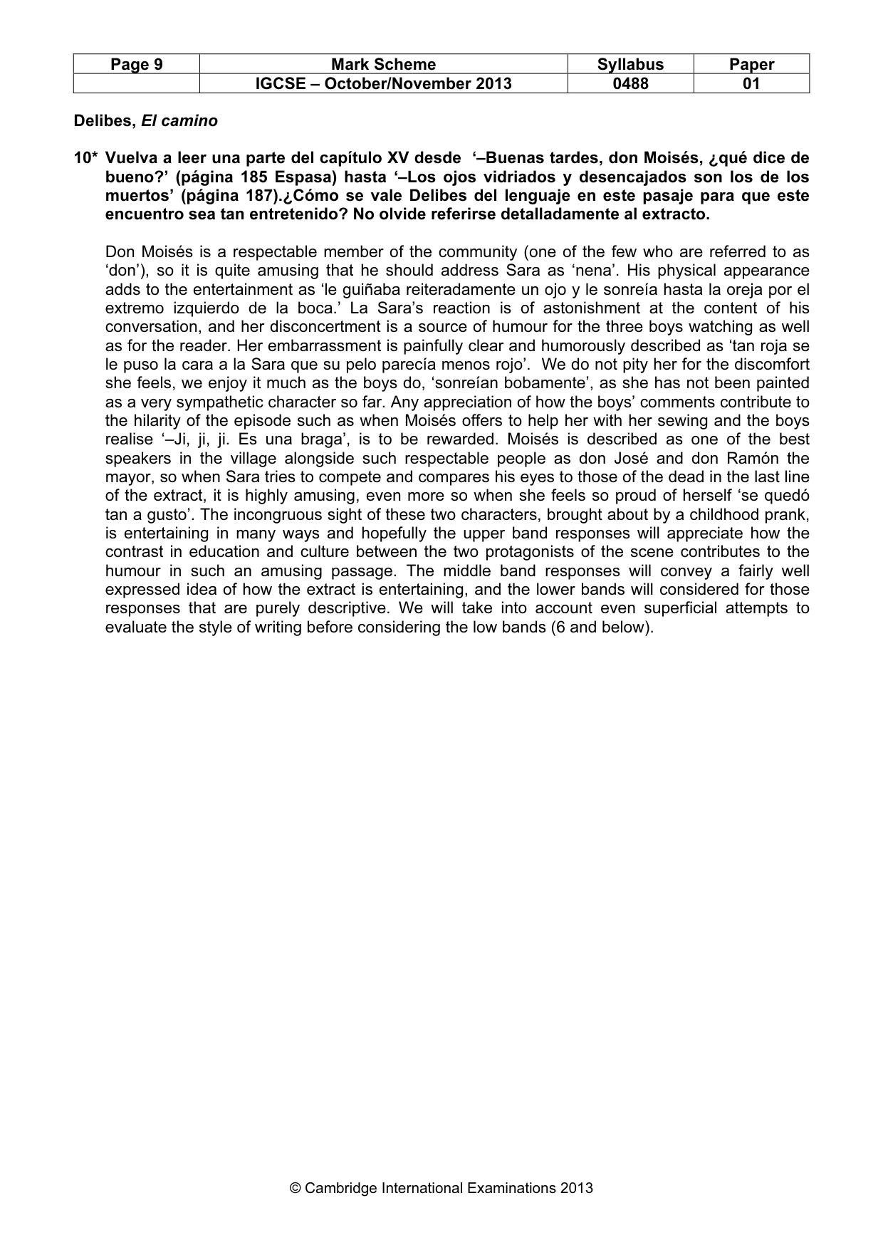 Mark scheme, page 9 of 16