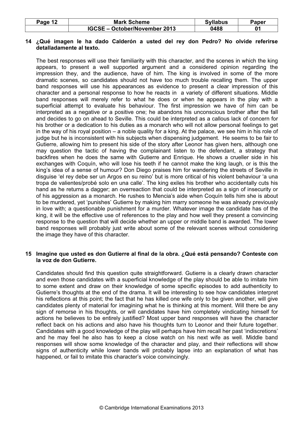 Mark scheme, page 12 of 16