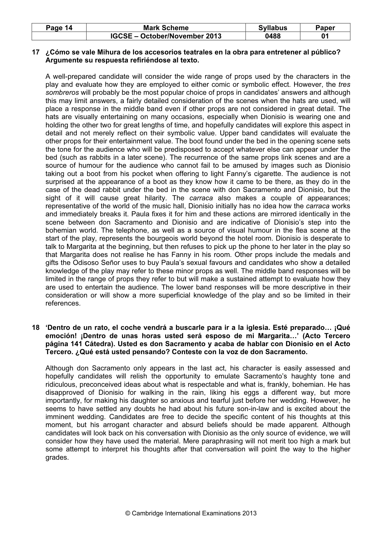 Mark scheme, page 14 of 16