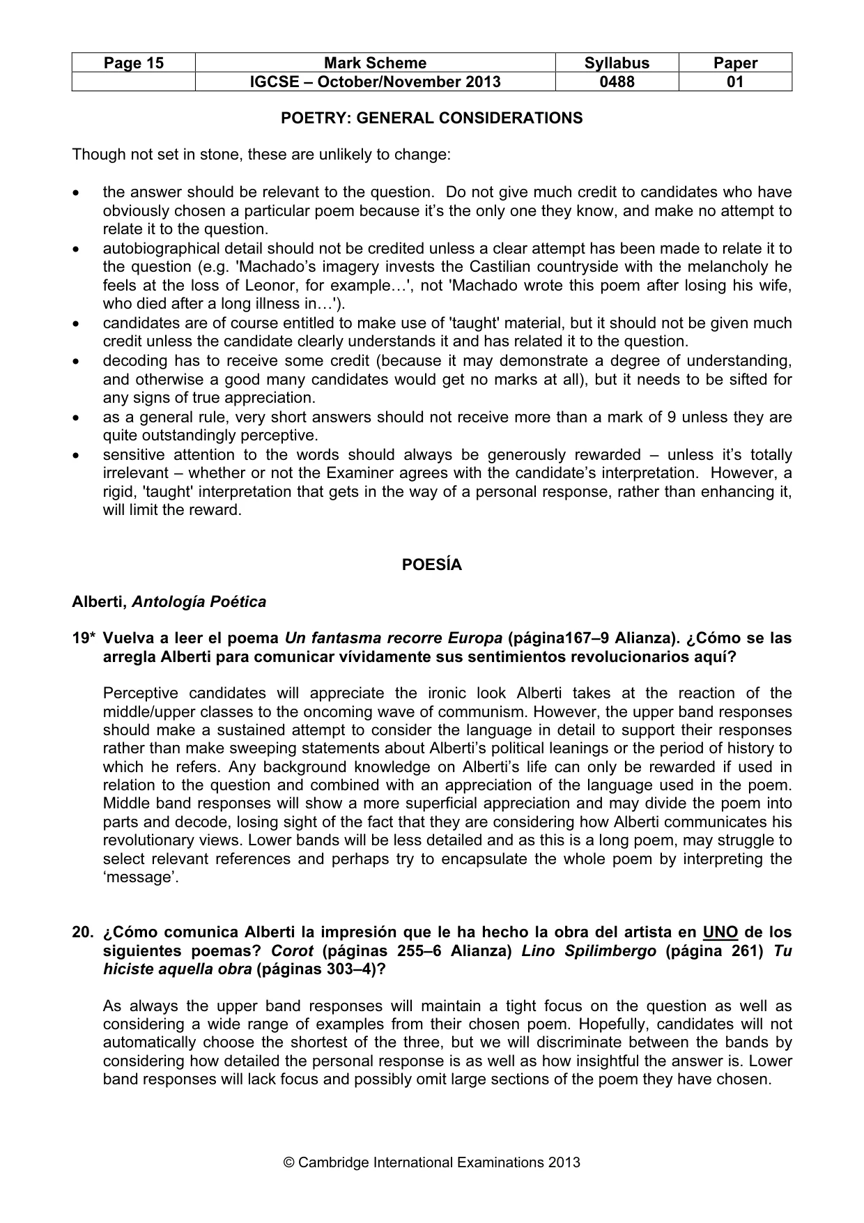Mark scheme, page 15 of 16