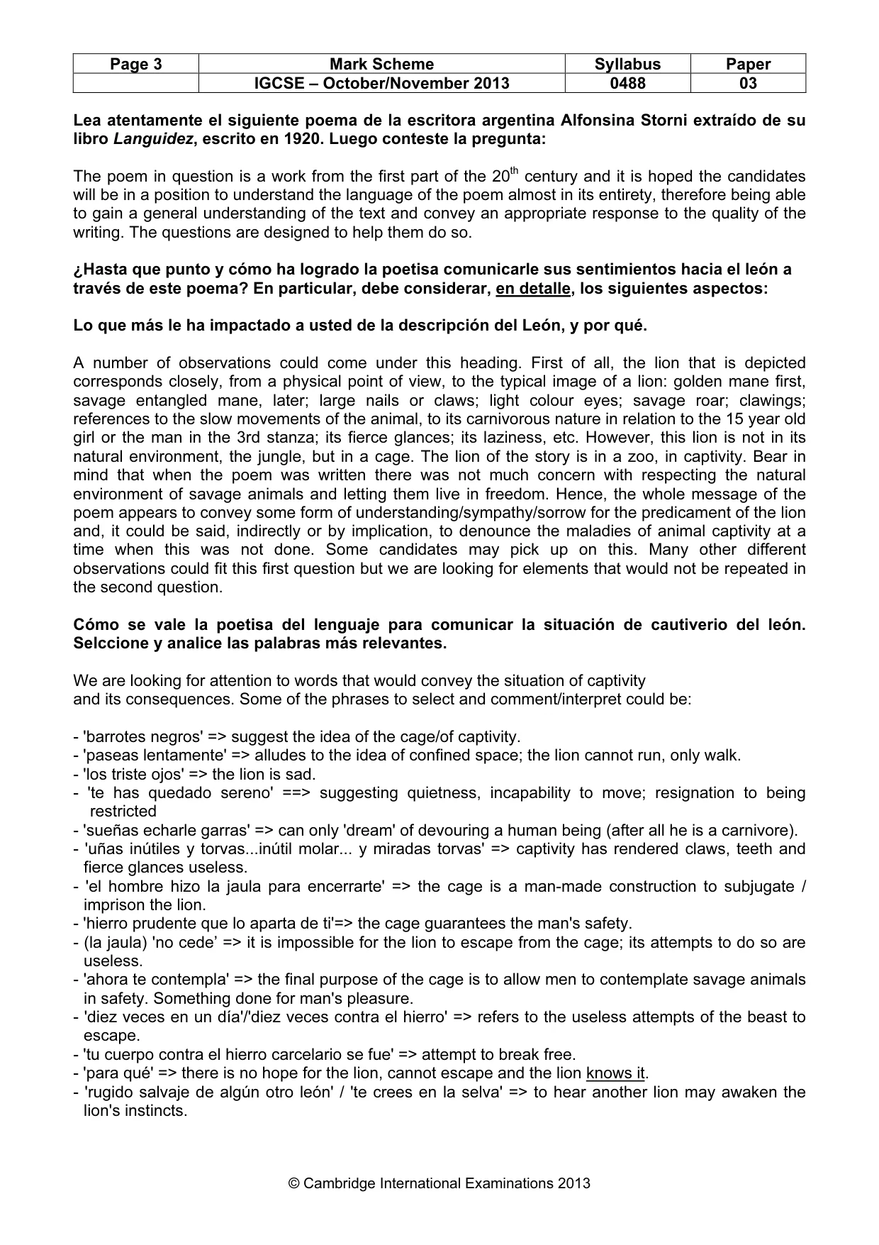 Mark scheme, page 3 of 4