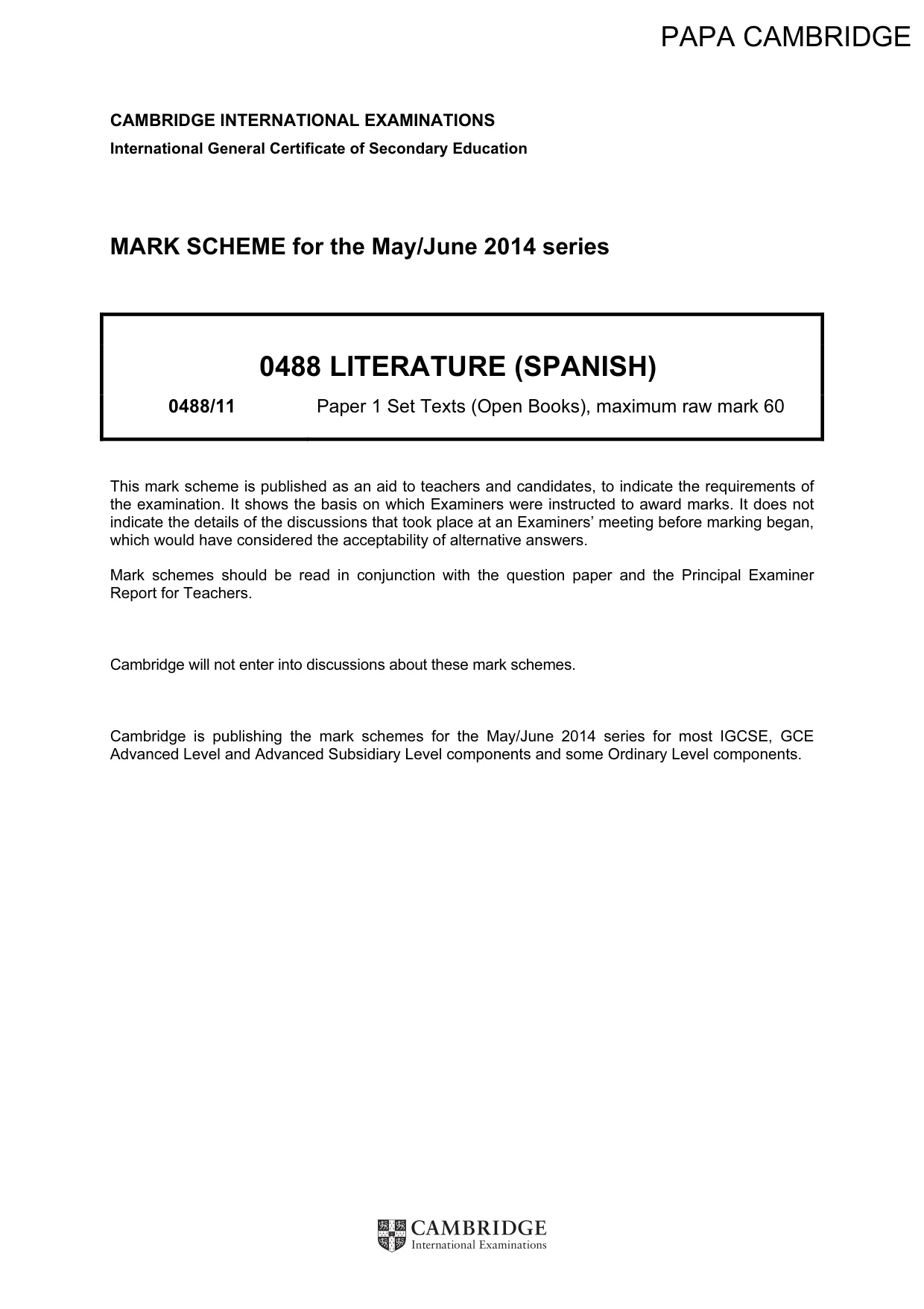 Mark scheme, page 1 of 14