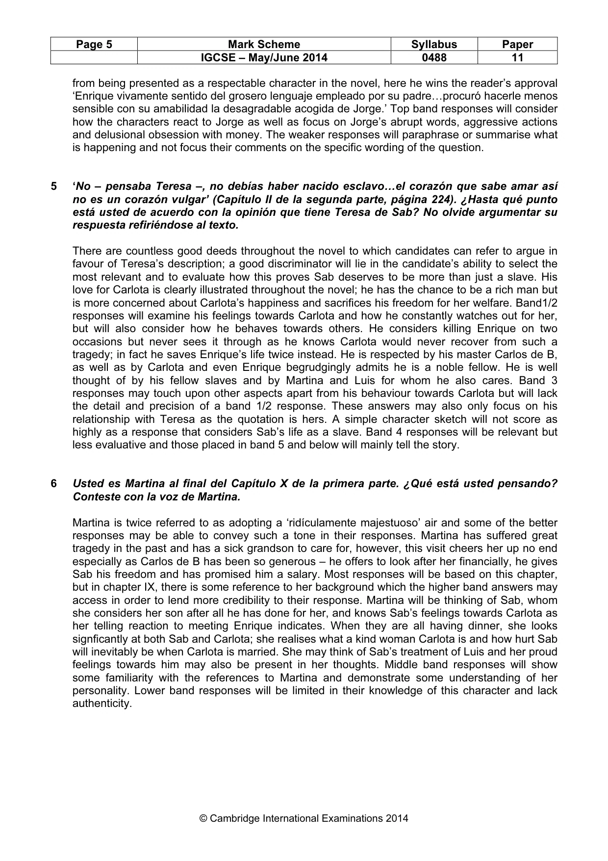 Mark scheme, page 5 of 14