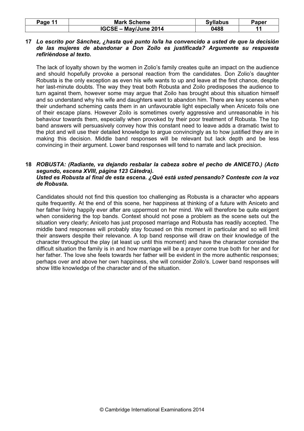 Mark scheme, page 11 of 14