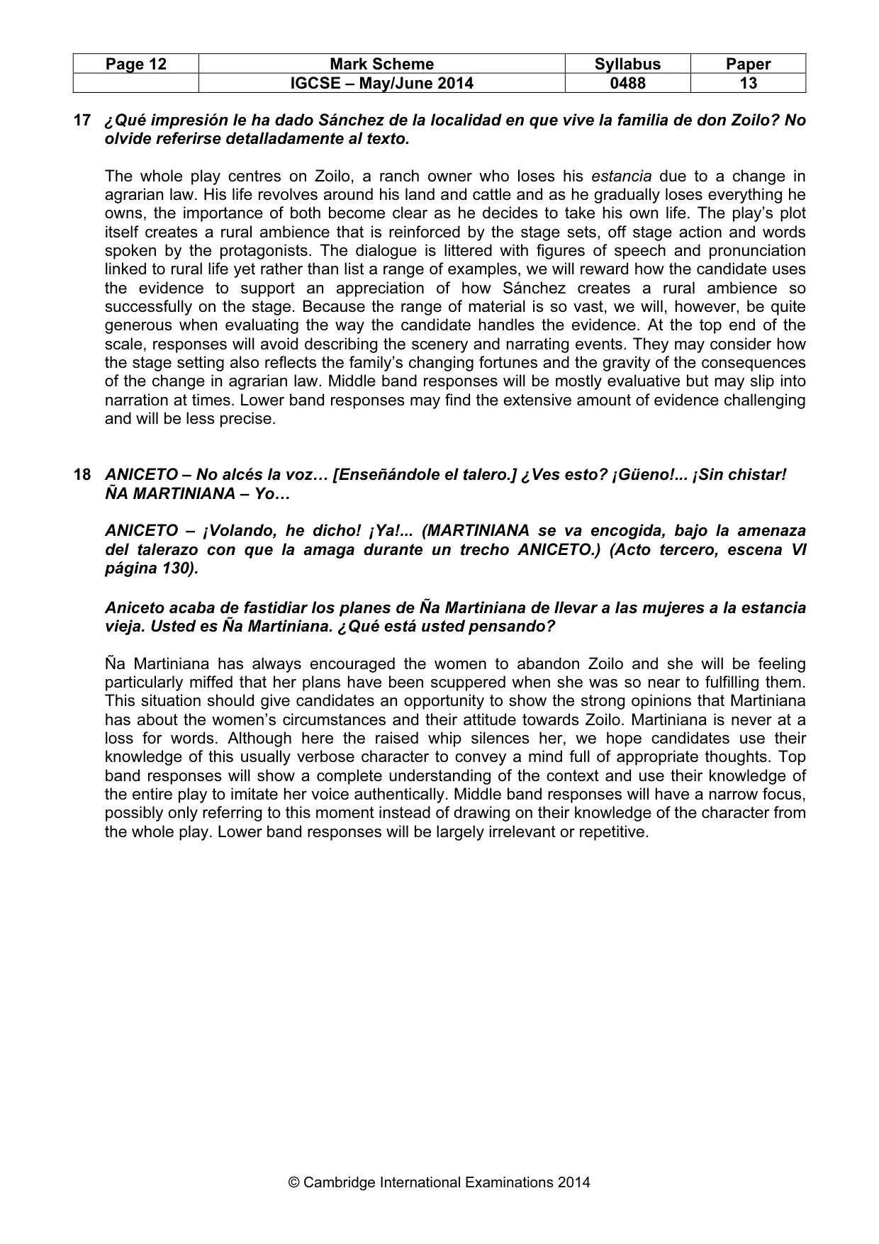 Mark scheme, page 12 of 15