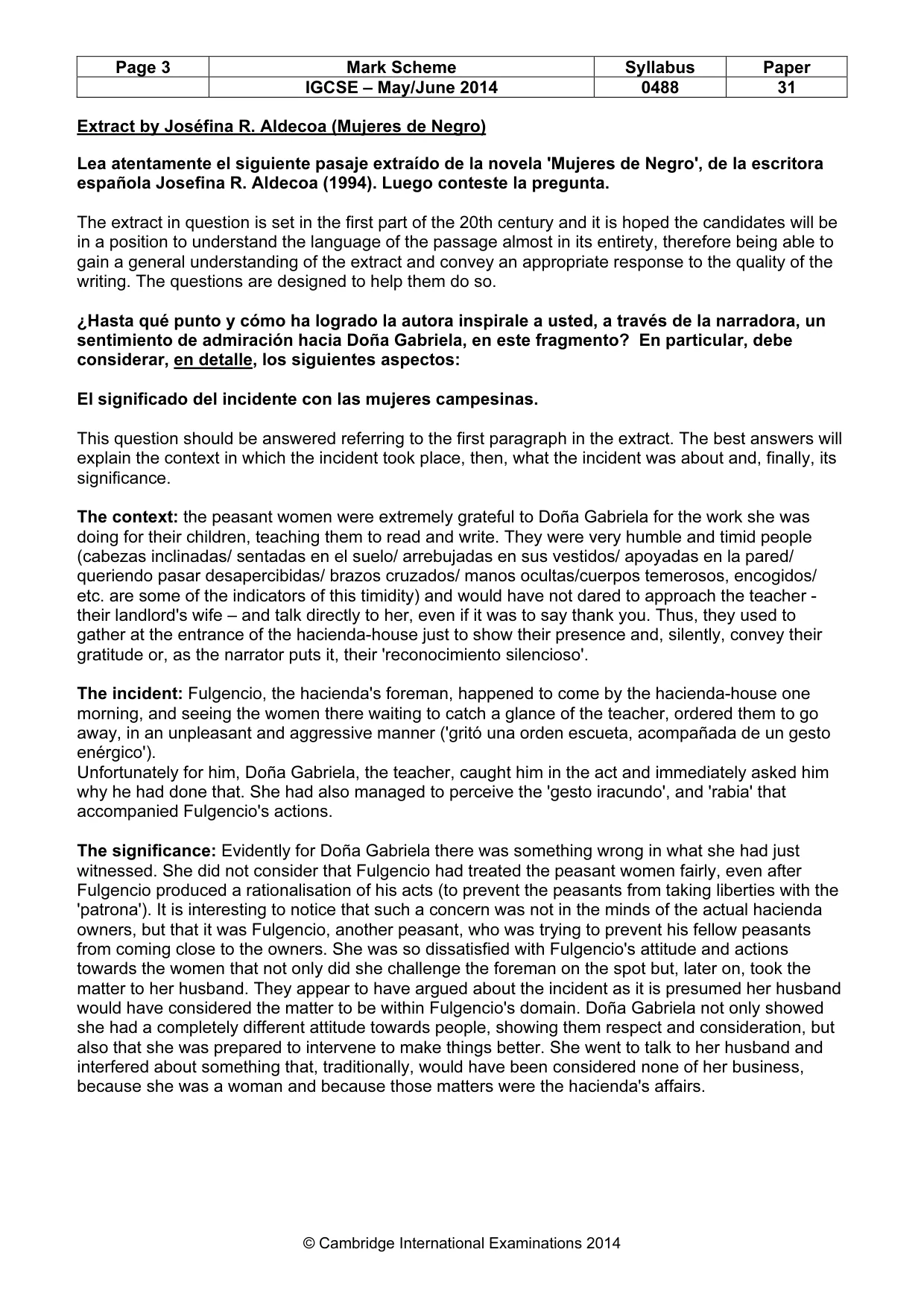 Mark scheme, page 3 of 4