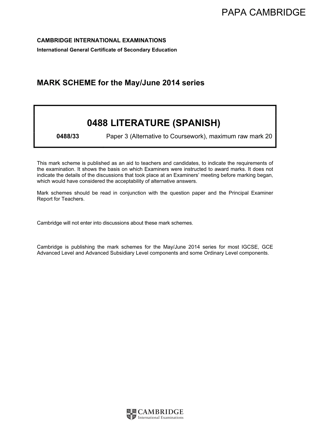 Mark scheme, page 1 of 4