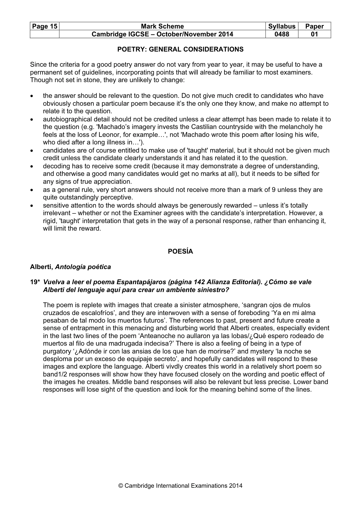 Mark scheme, page 15 of 17