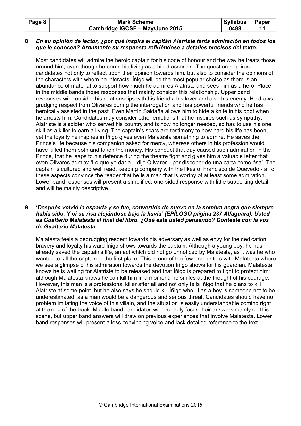 Mark scheme, page 8 of 19