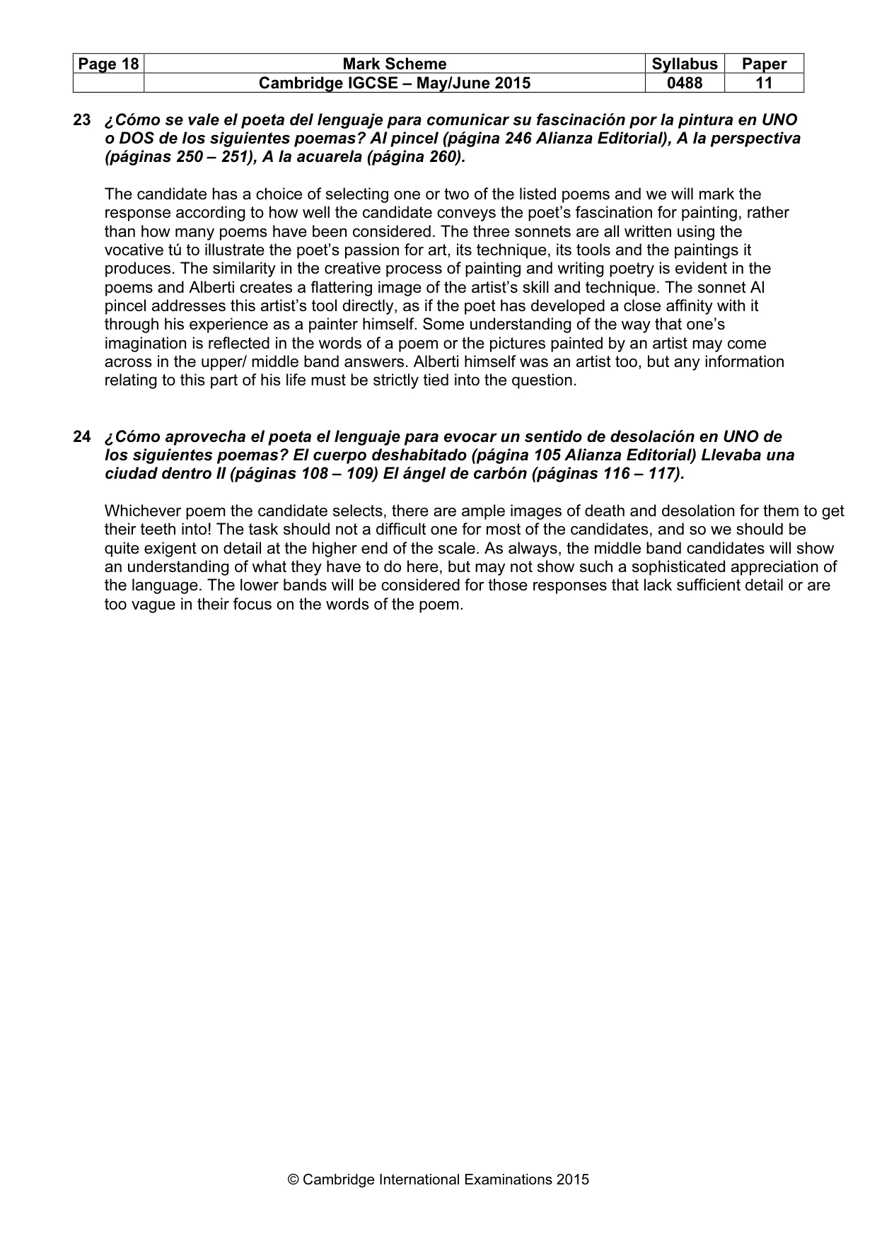 Mark scheme, page 18 of 19