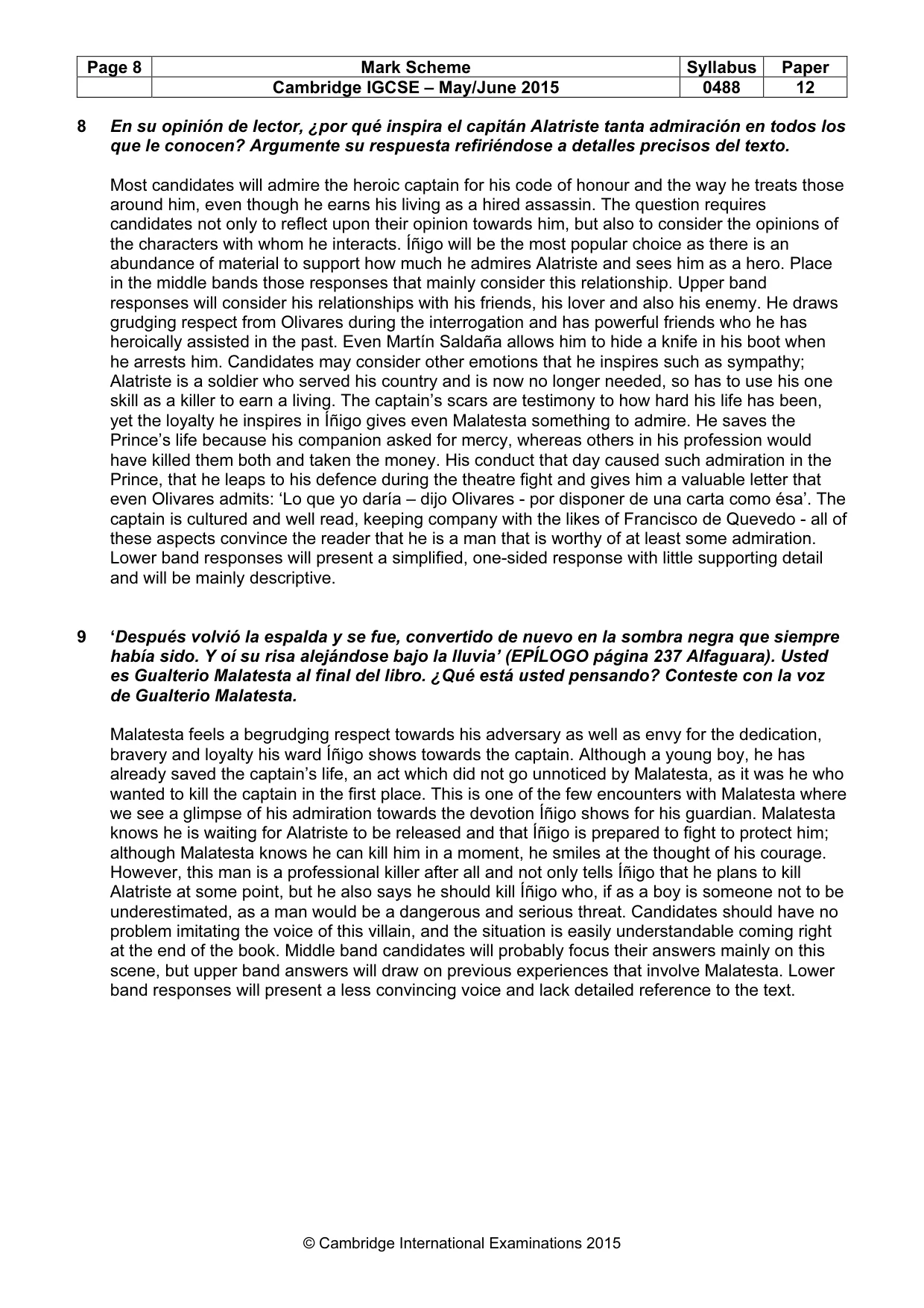 Mark scheme, page 8 of 19