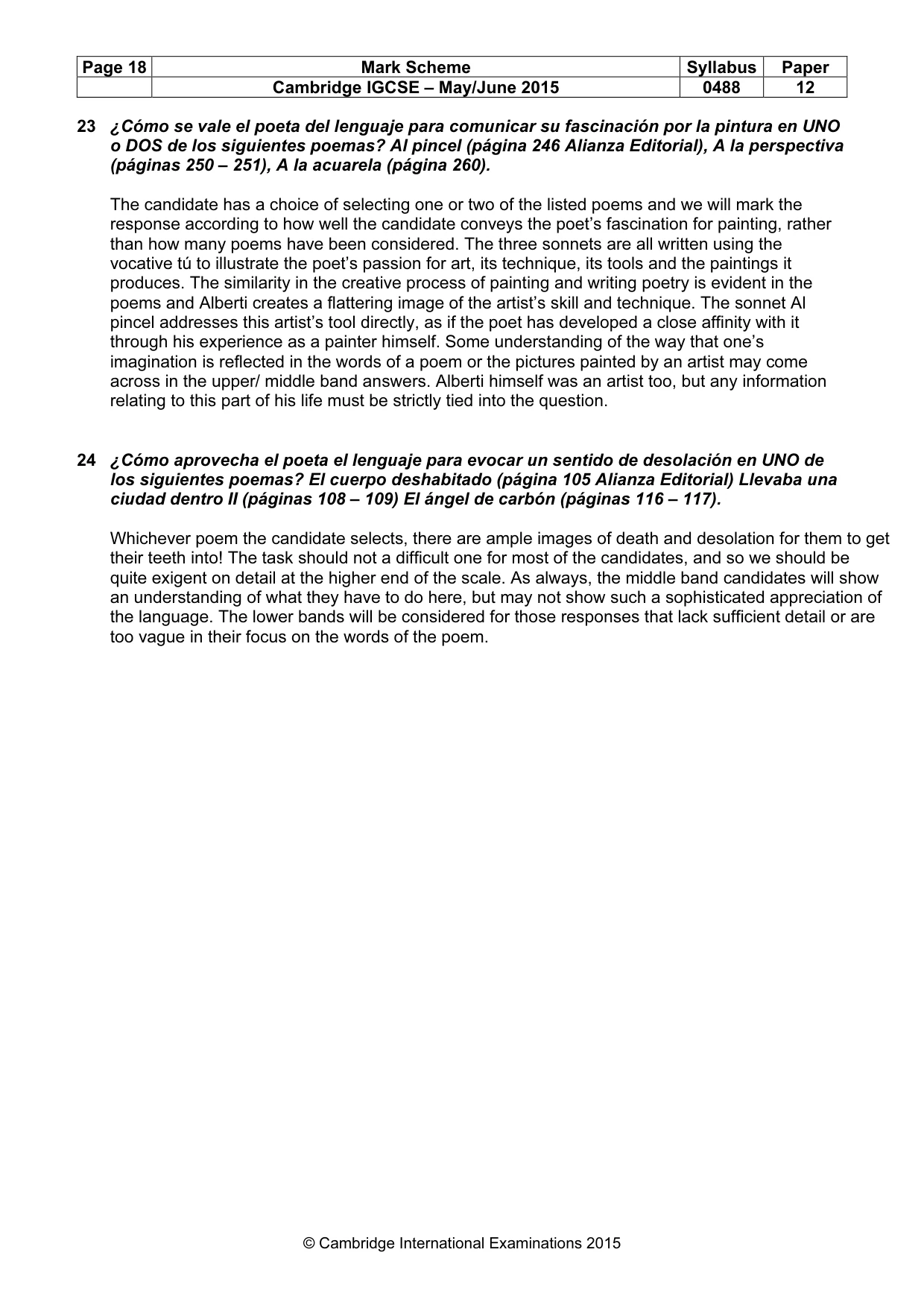 Mark scheme, page 18 of 19