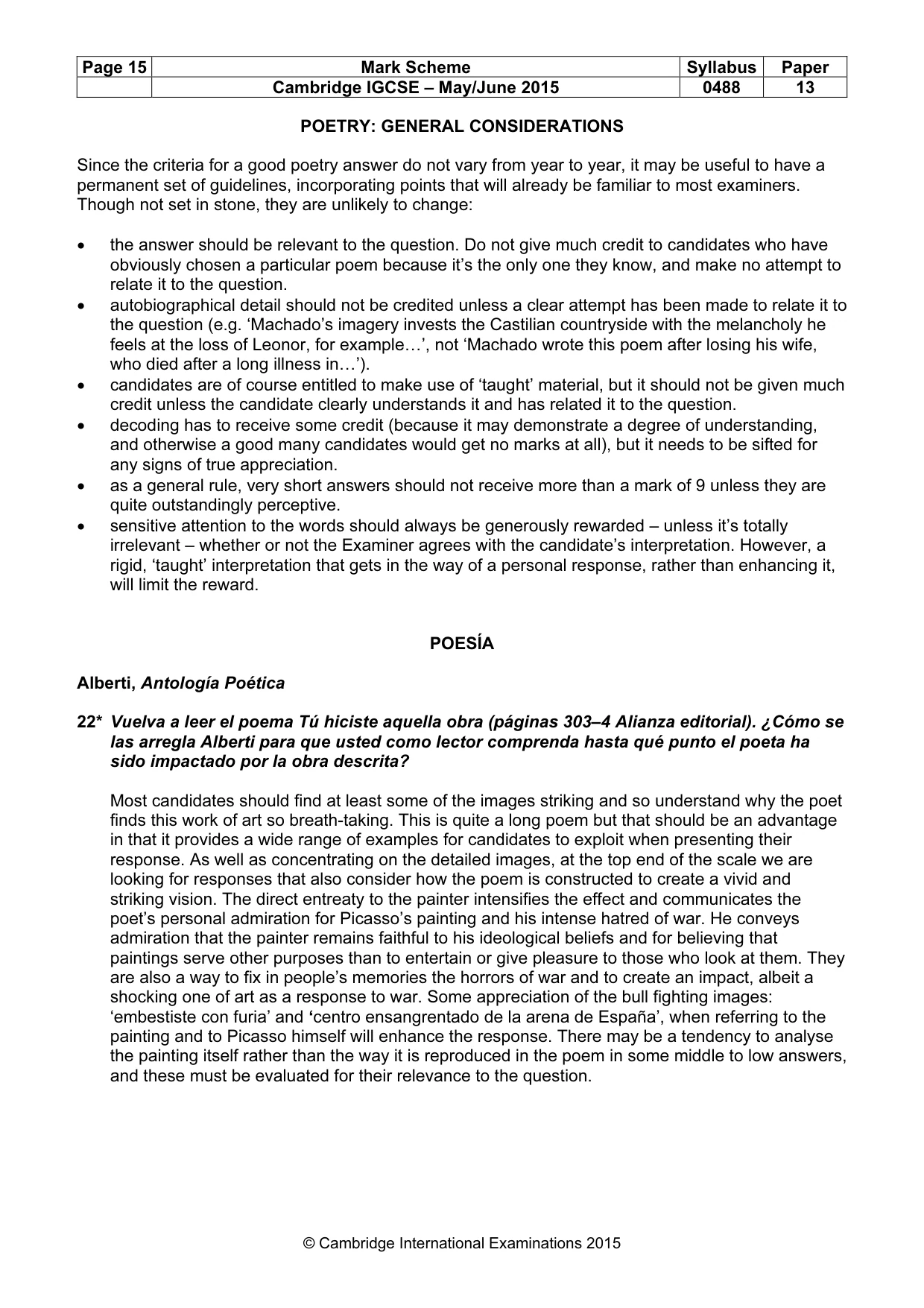 Mark scheme, page 15 of 17