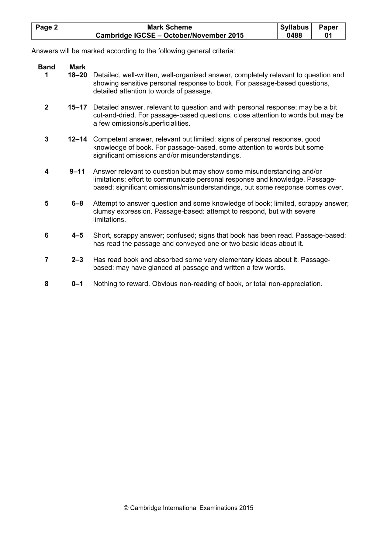 Mark scheme, page 2 of 18