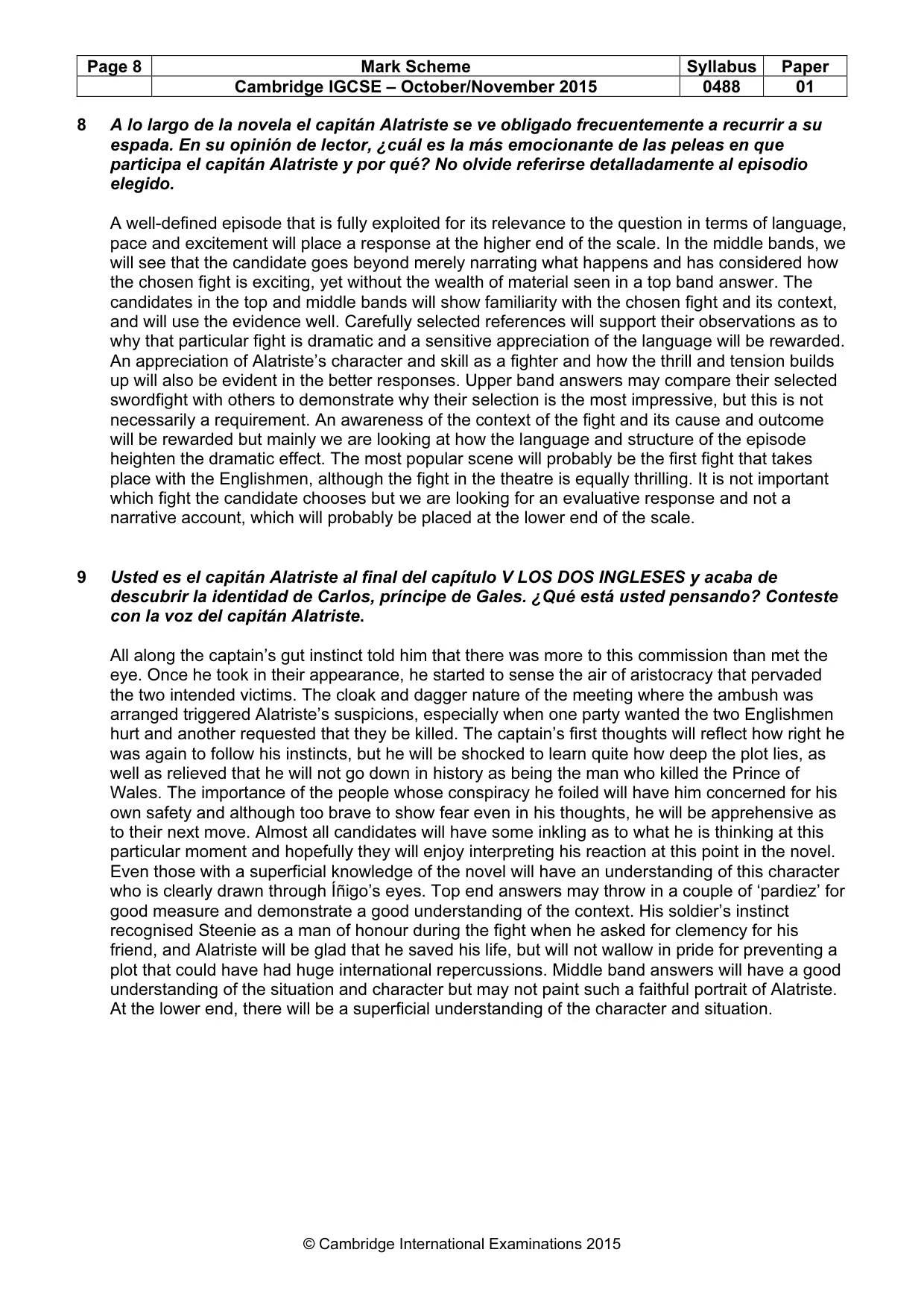 Mark scheme, page 8 of 18