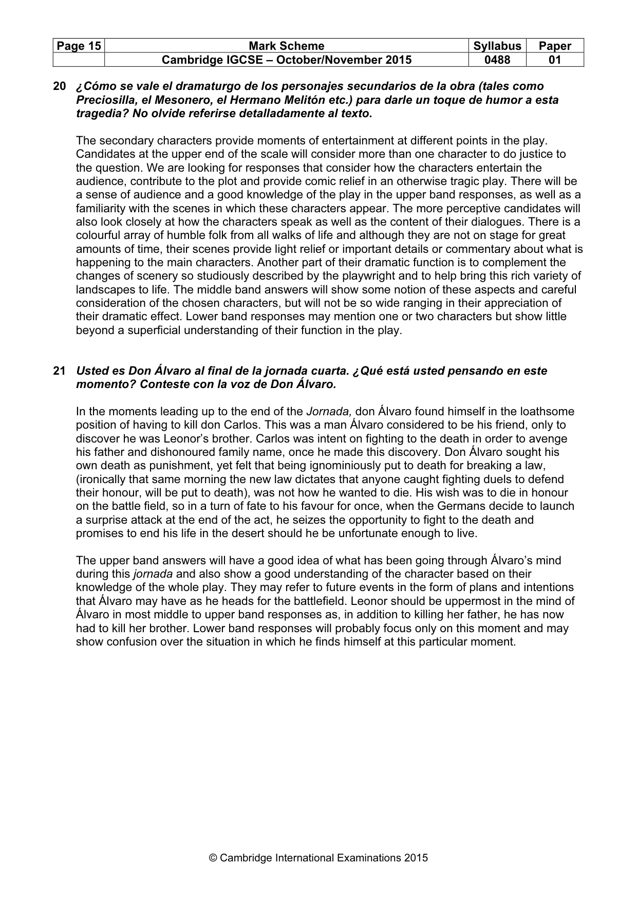 Mark scheme, page 15 of 18