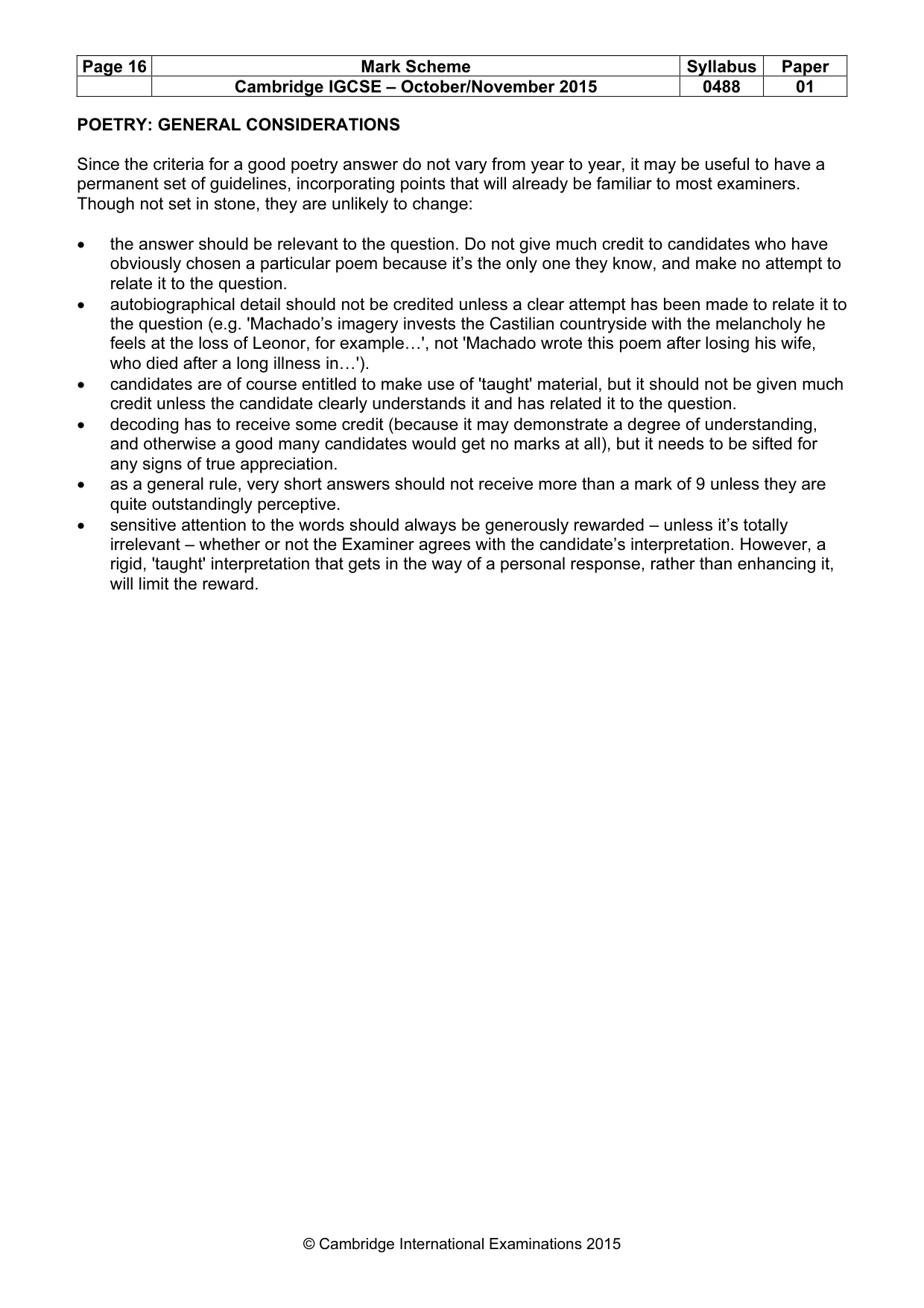 Mark scheme, page 16 of 18