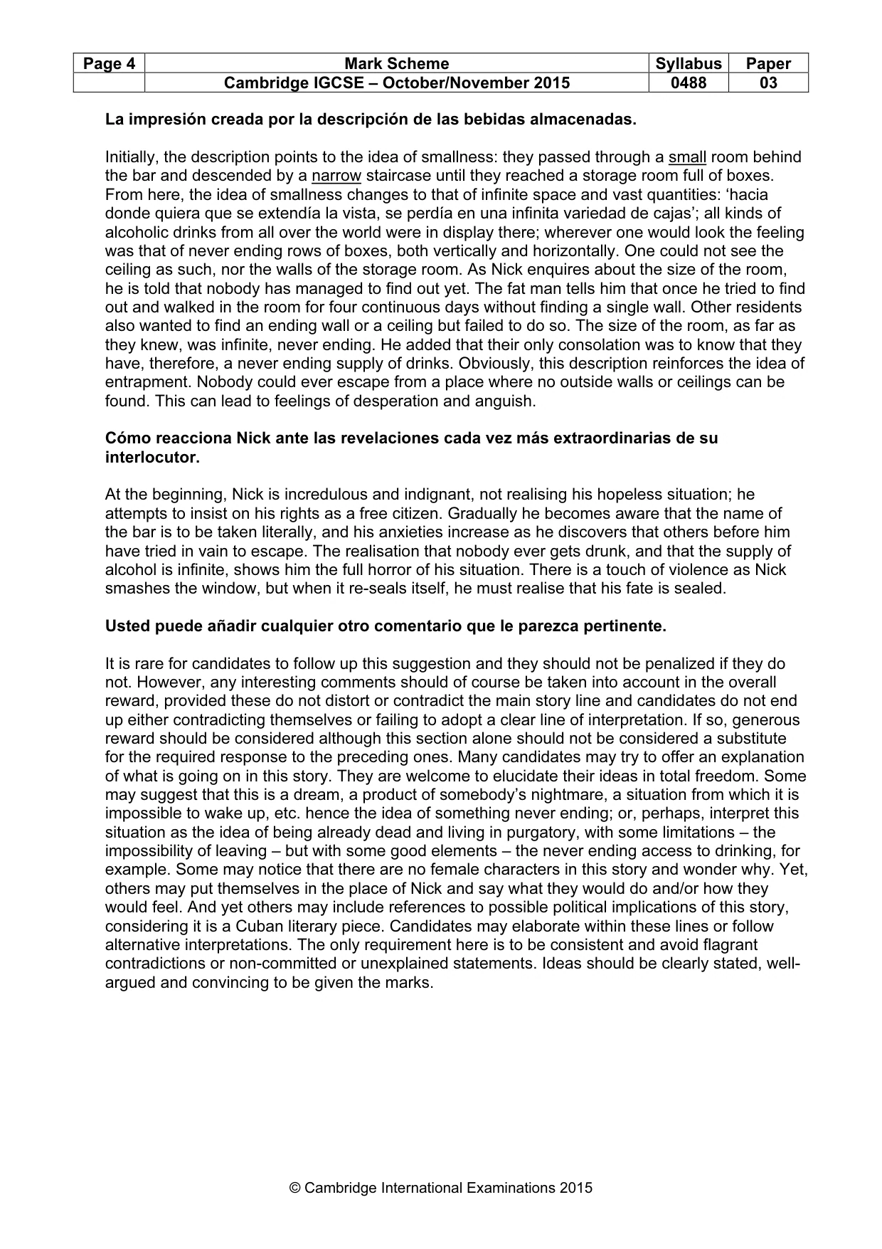 Mark scheme, page 4 of 4