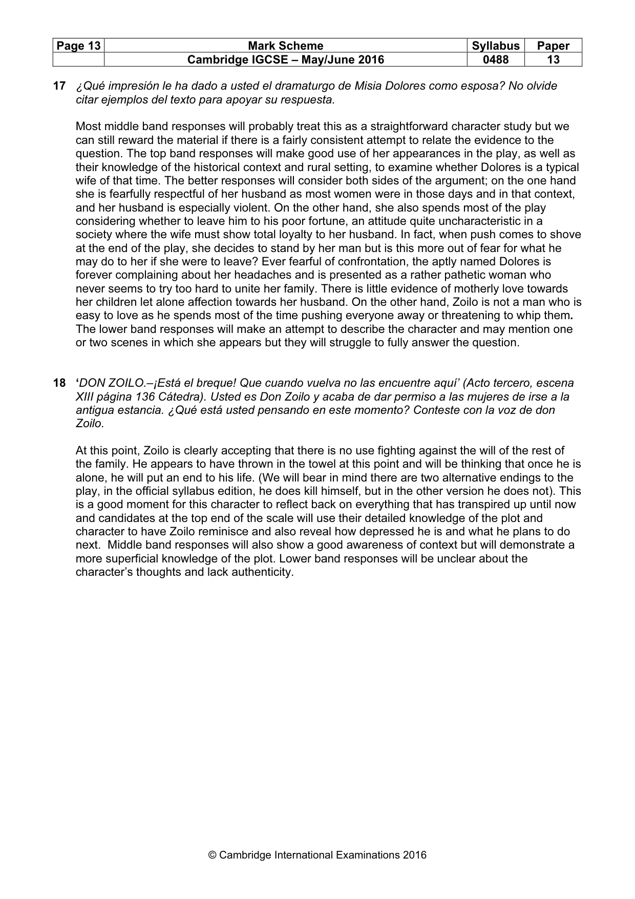 Mark scheme, page 13 of 18
