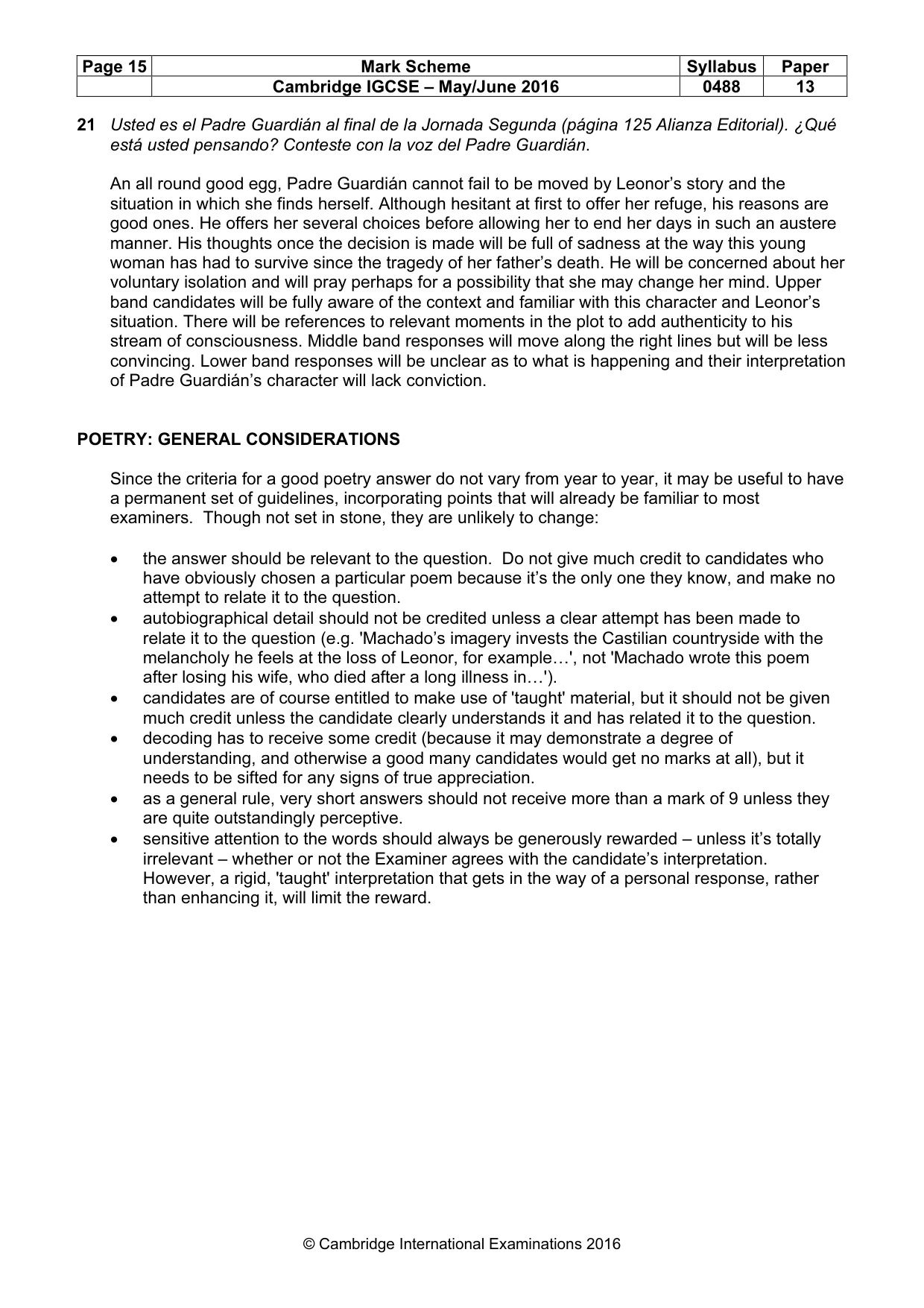 Mark scheme, page 15 of 18