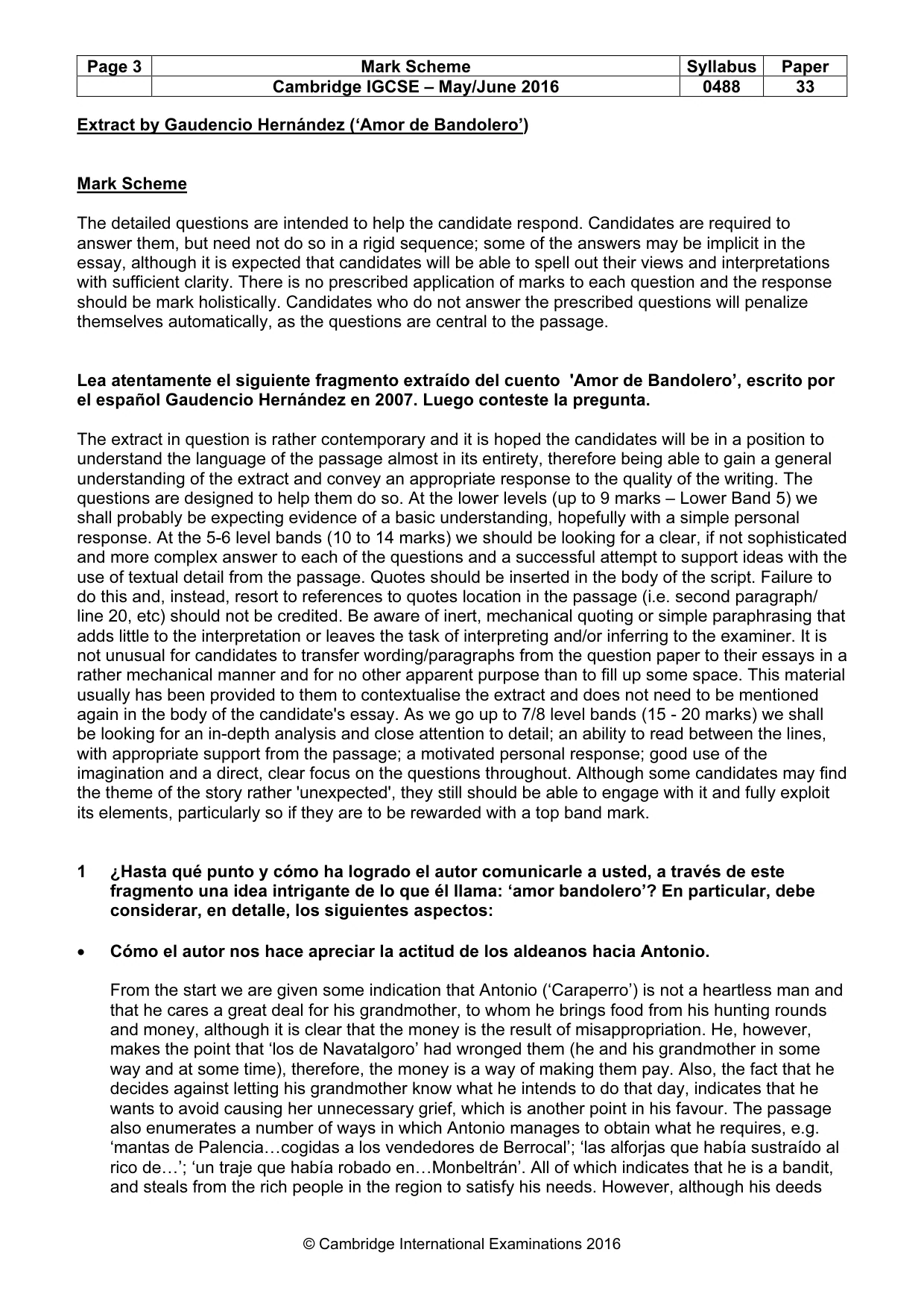 Mark scheme, page 3 of 6